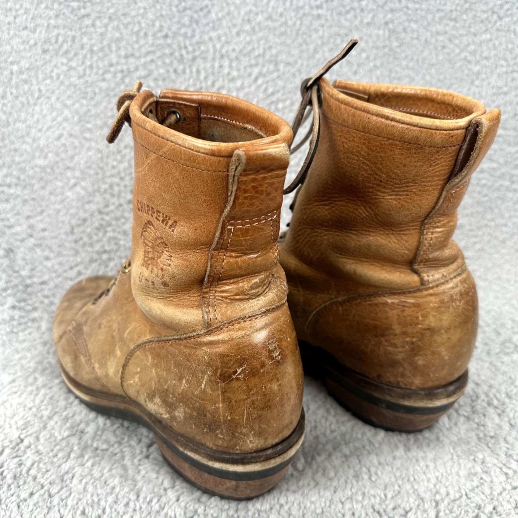 Chippewa VINTAGE Chippewa Men’s Boot Leather Brown 10 1/2 D 333S1 21006 4-97 Combat Logger Shoes/Boots Mens Size US 11 / EU 44 - 5 Thumbnail