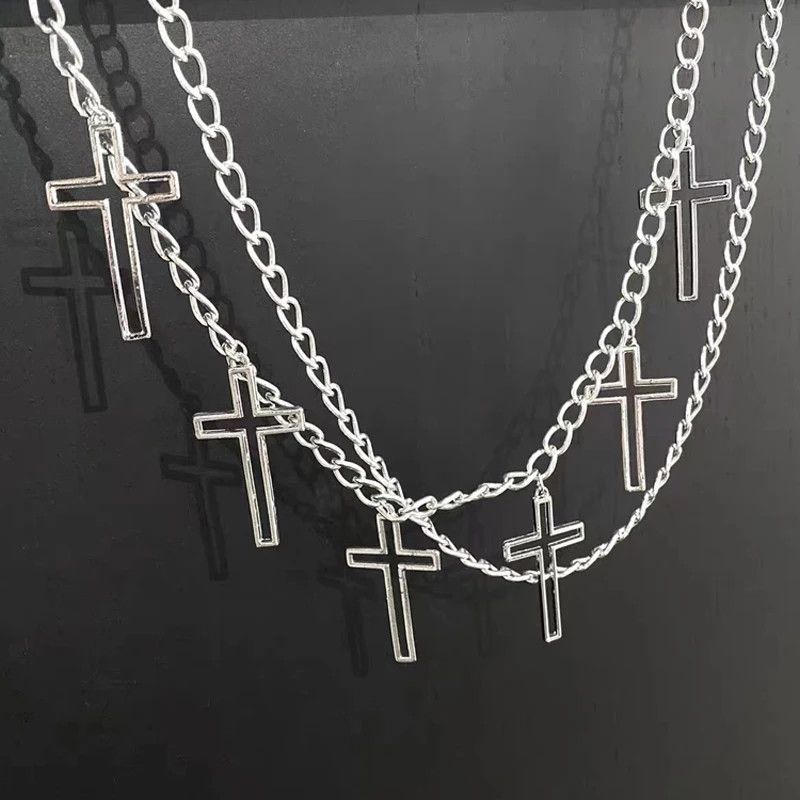 Jewelry Metal Cross Vintage Punk Goth Waist Chains Size ONE SIZE - 3 Thumbnail