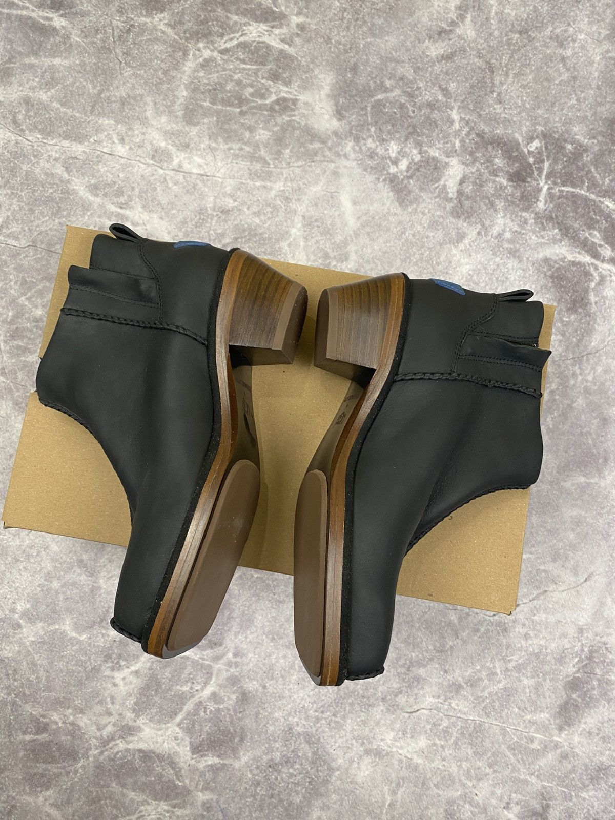 Eckhaus Latta Ugg X Eckhaus Latta Dark Leather Square Toe Boots Size: 36 Size US 6 / IT 36 - 5 Thumbnail