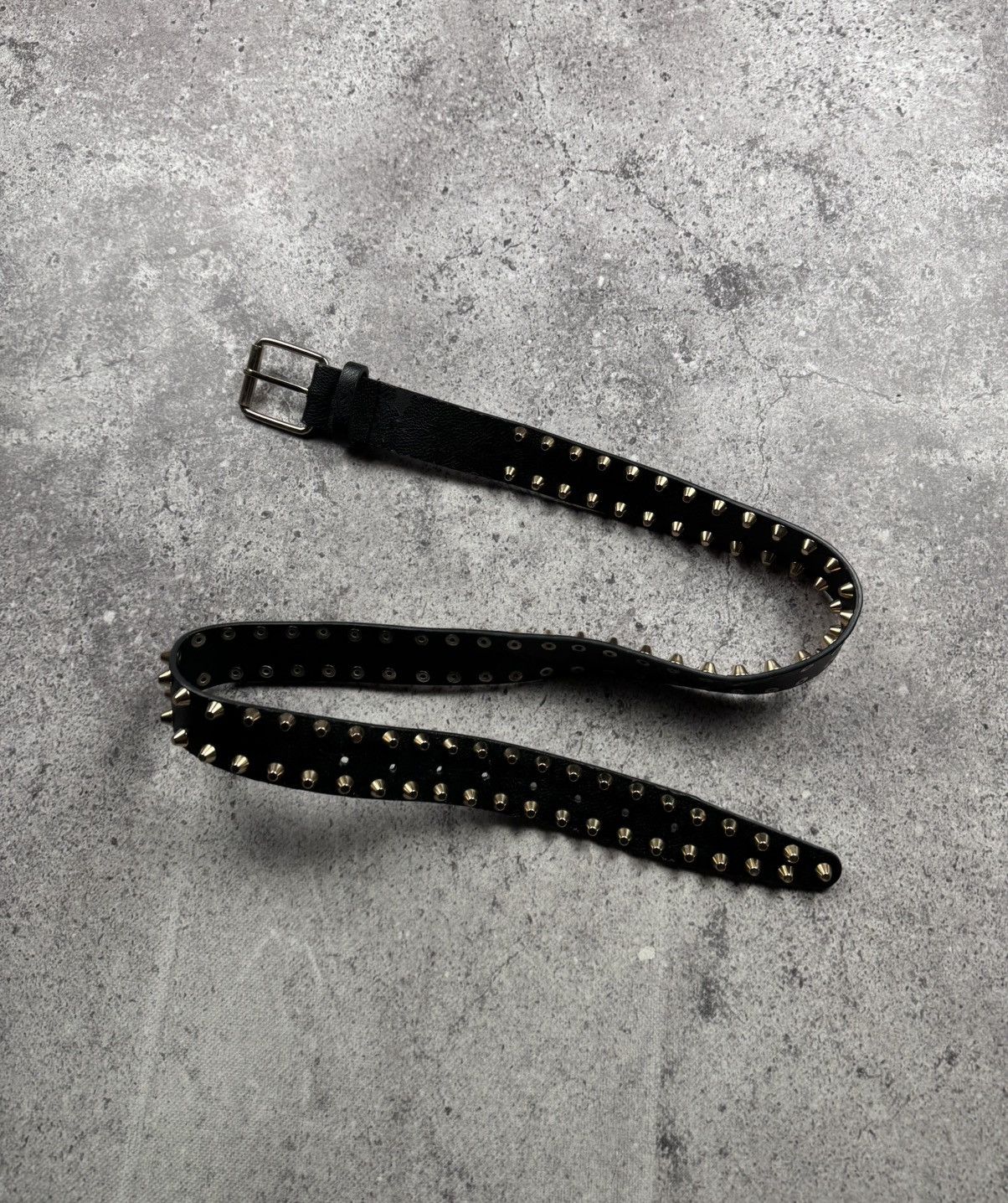 Japanese Brand 00’s NUMBER NINE STYLE PUNK STUDDED RARE Y2K BELT VINTAGE Size ONE SIZE - 3 Thumbnail