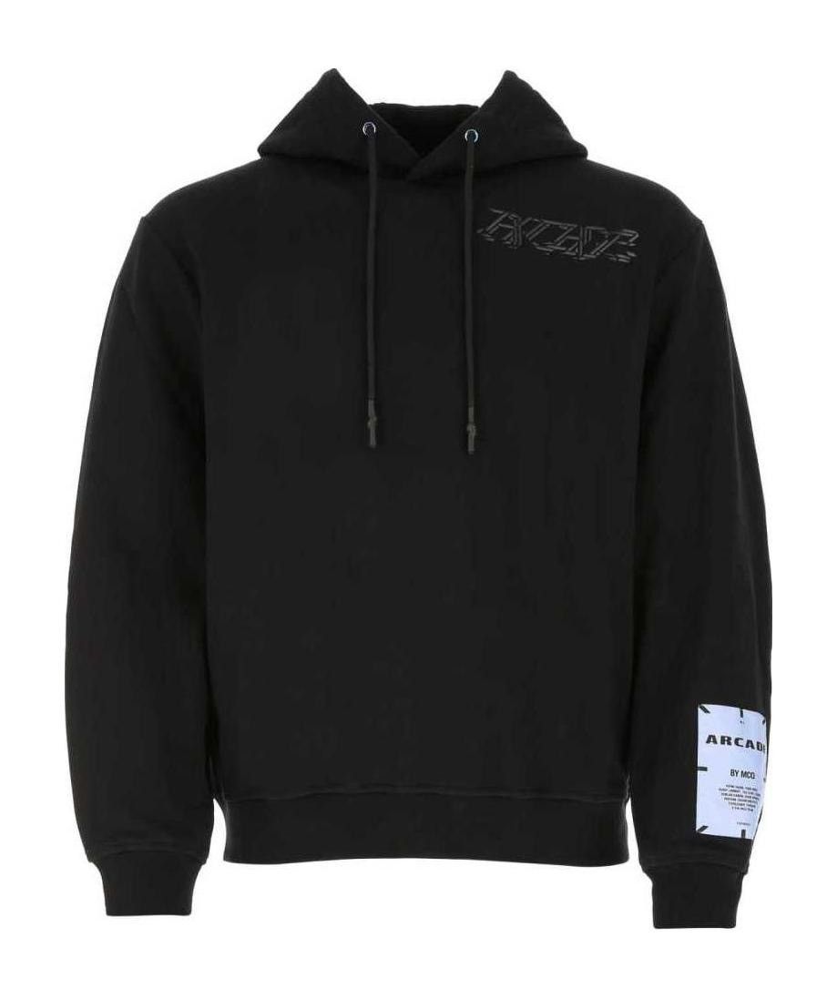 McQ Alexander McQueen MCQ Alexander McQueen Relaxed Hoodie Arcade Patch Dark Black Size US XL / EU 56 / 4 - 11 Thumbnail