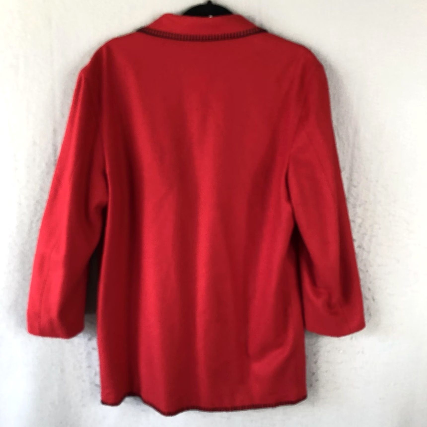Vintage VINTAGE The Limited Blazer Womens Medium Red Wool Black Trim Pocket Jacket Office Mens? No, Womens. Size M / US 6-8 / IT 42-44 - 2 Thumbnail