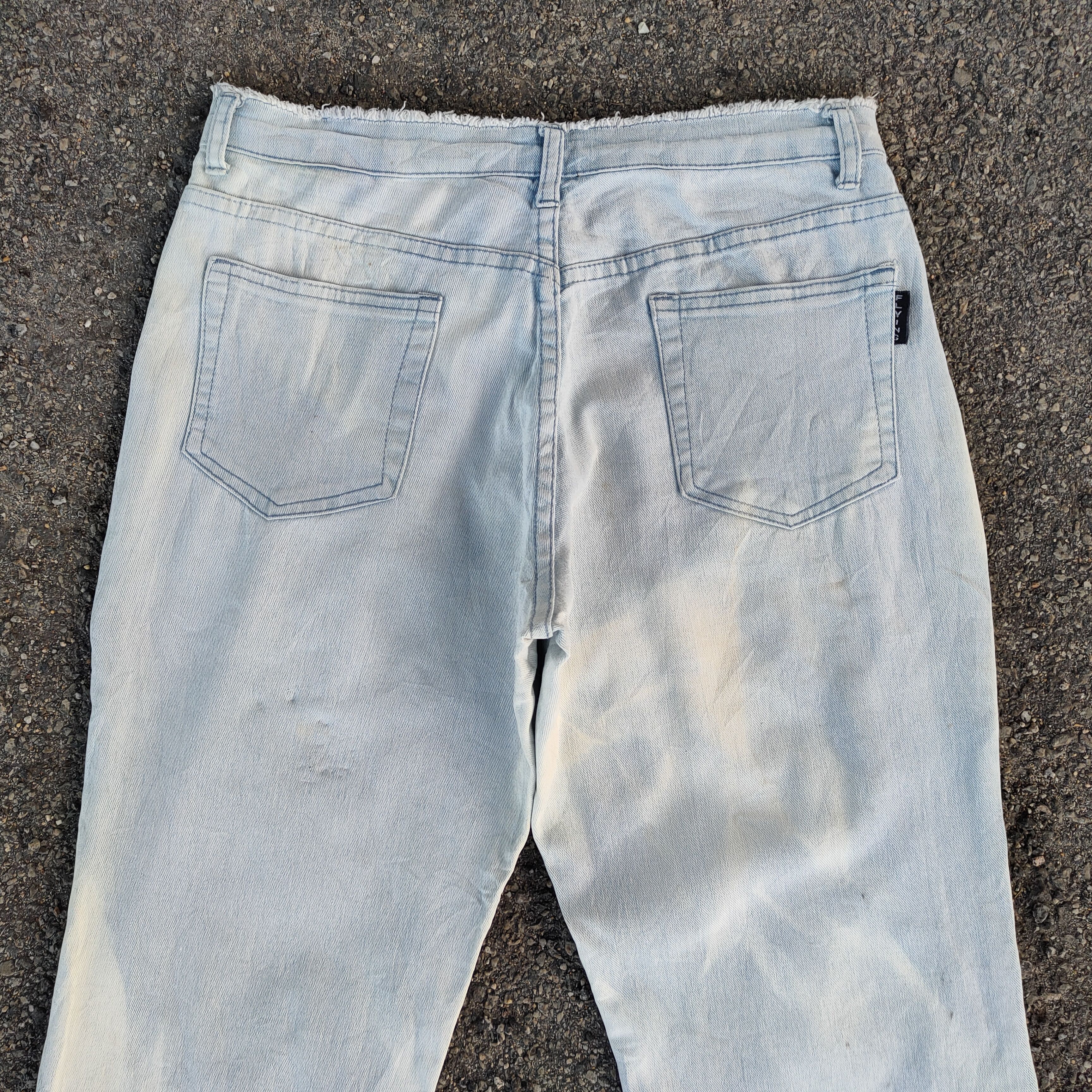 Jean FLARE VINTAGE FLYING DRAGON FADED JEAN DENIM PANTS Size US 30 / EU 46 - 11 Thumbnail