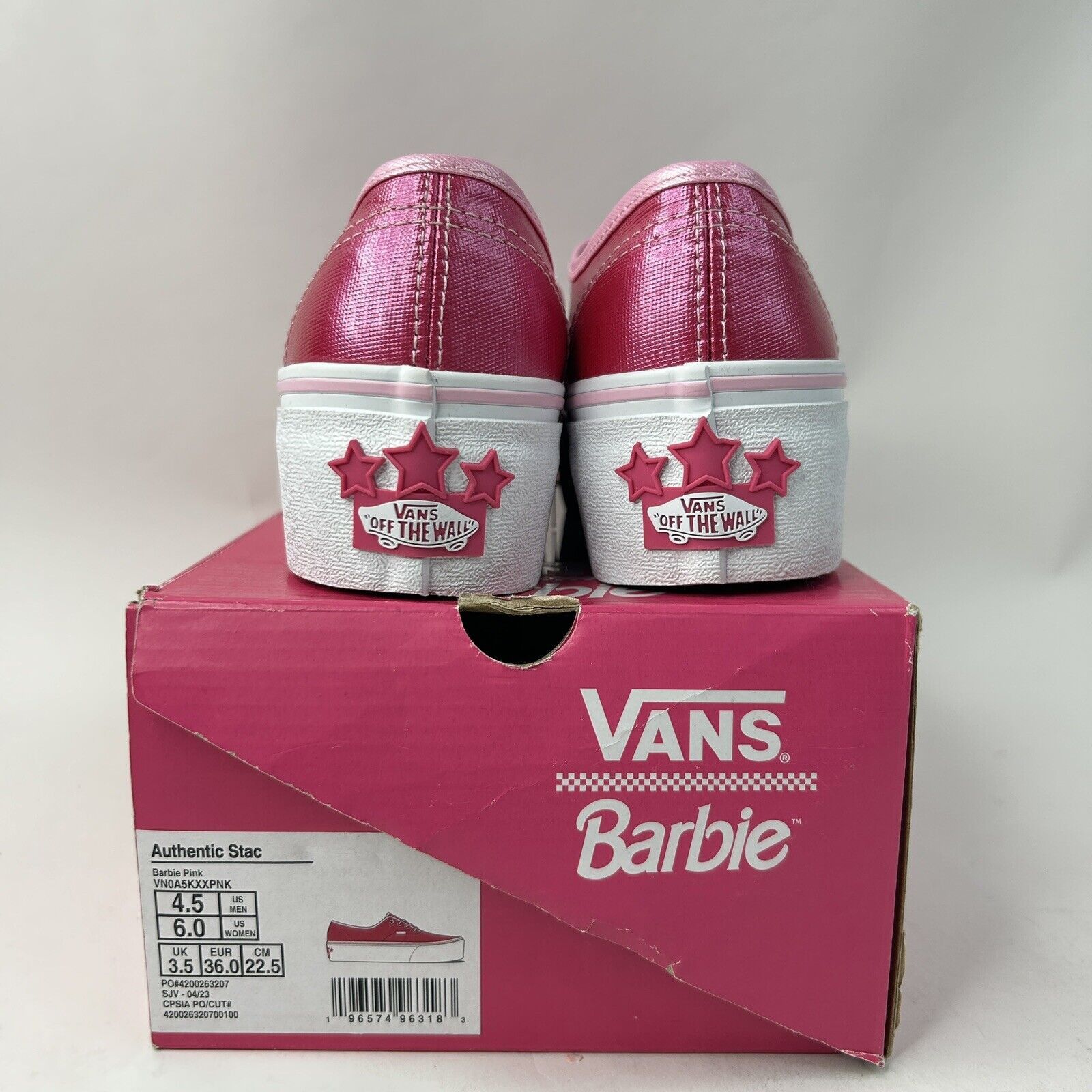 Vans Vans X Barbie Authentic Stac Platform “Hot Pink White” 2024 Size US 6 / IT 36 - 4 Thumbnail