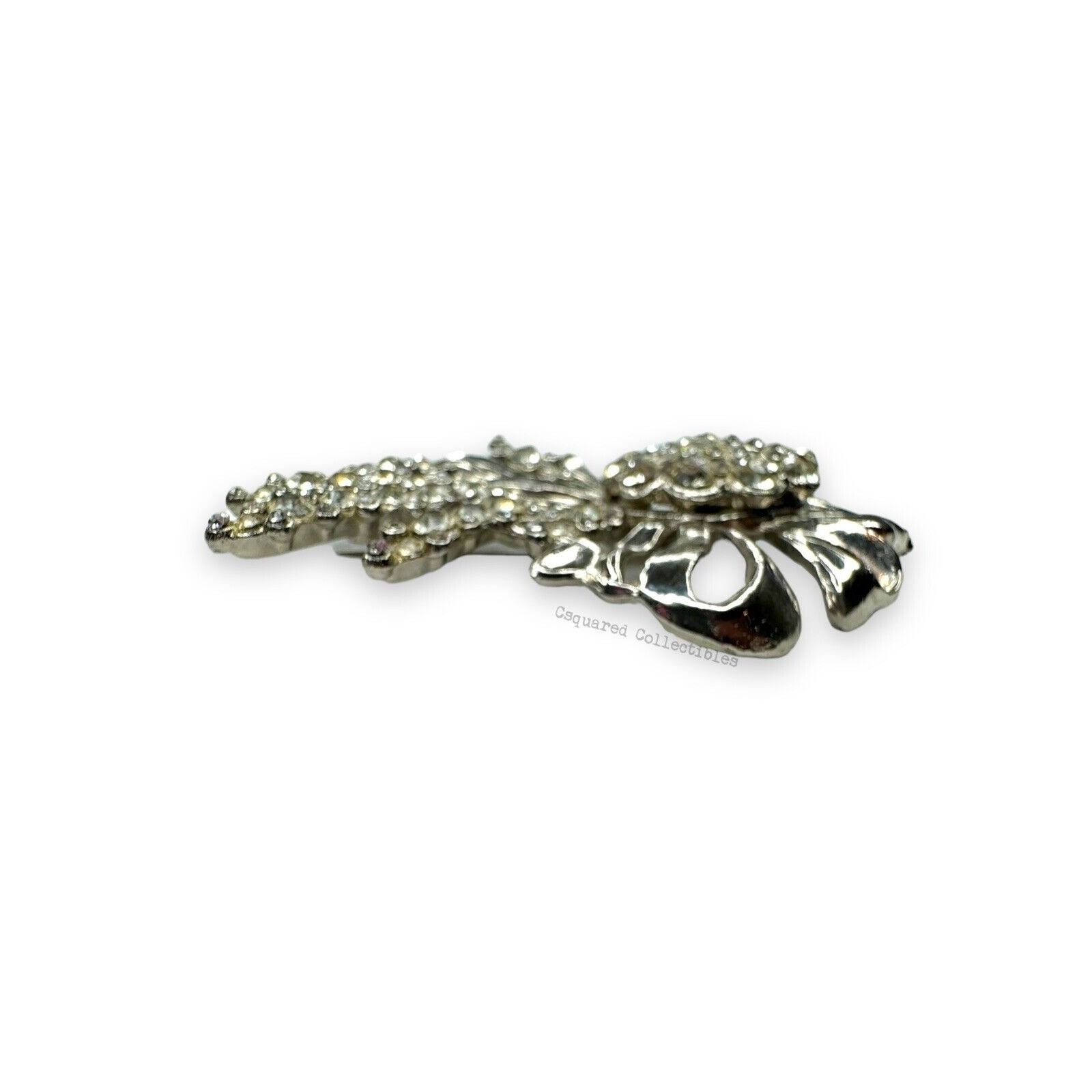 Other Vintage Rhinestone Floral Brooch Pin Silver Tone Costume Jew Size ONE SIZE - 5 Thumbnail