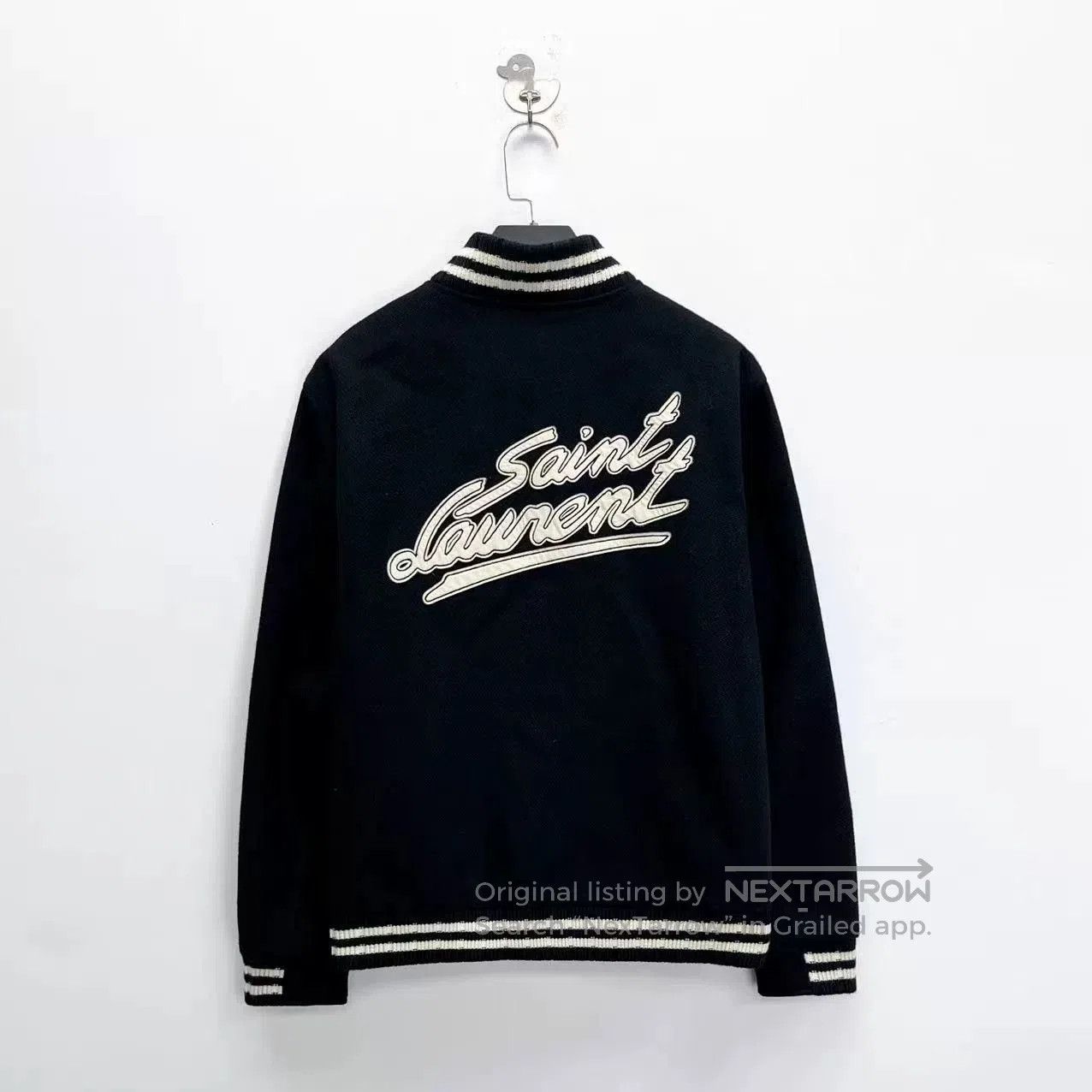 Saint Laurent Paris Saint Laurent Wool Baseball Jacket Back Logo. Size US L / EU 52-54 / 3 - 2 Thumbnail