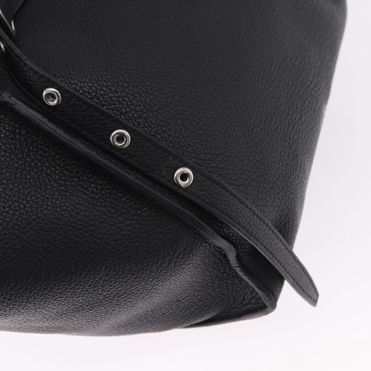 Celine CELINE Big Bag Small Leather 2way Black Silver Auth 193536V Size ONE SIZE - 18 Thumbnail