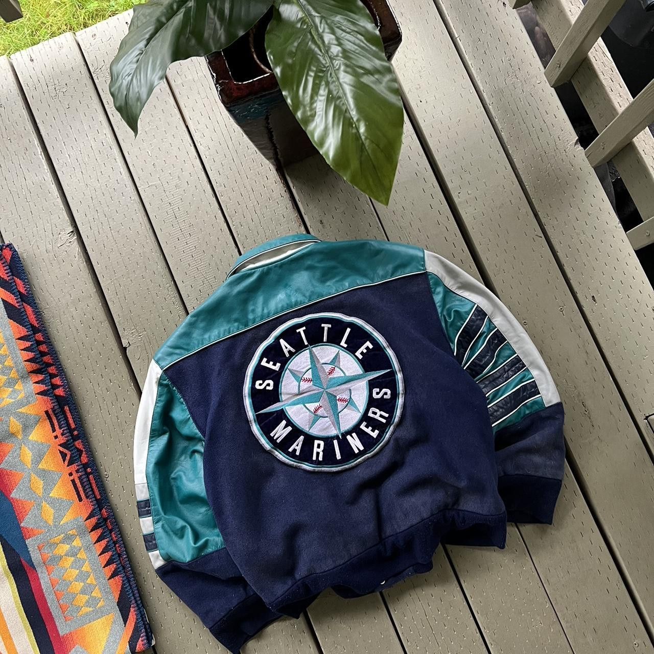 Jeff Hamilton × MLB × Vintage Jeff Hamilton Jacket Seattle Mariners Leather Varsity Jacket Size US L / EU 52-54 / 3 - 4 Thumbnail