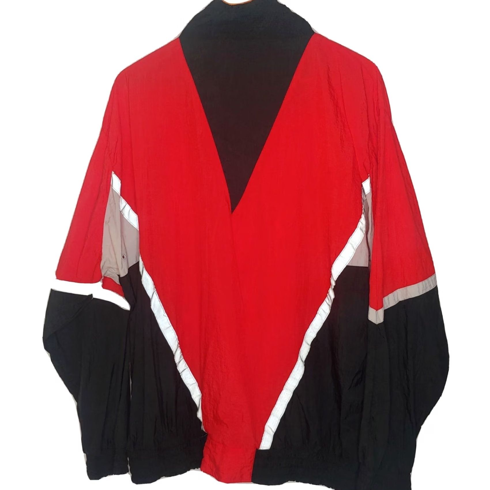 Adidas Adidas Windbreaker Jacket Reflective Black & Red Tracksuit 1990s Men XL Nike-style? Size 46R - 2 Thumbnail