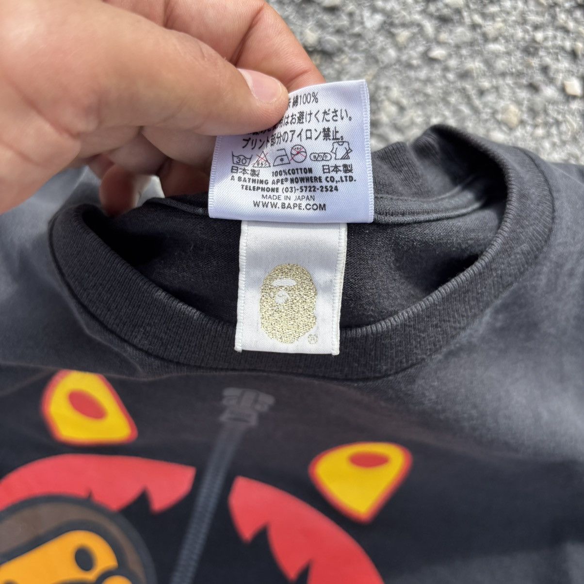 Bape 2008 Bape Shark Milo Tee Size US L / EU 52-54 / 3 - 7 Thumbnail