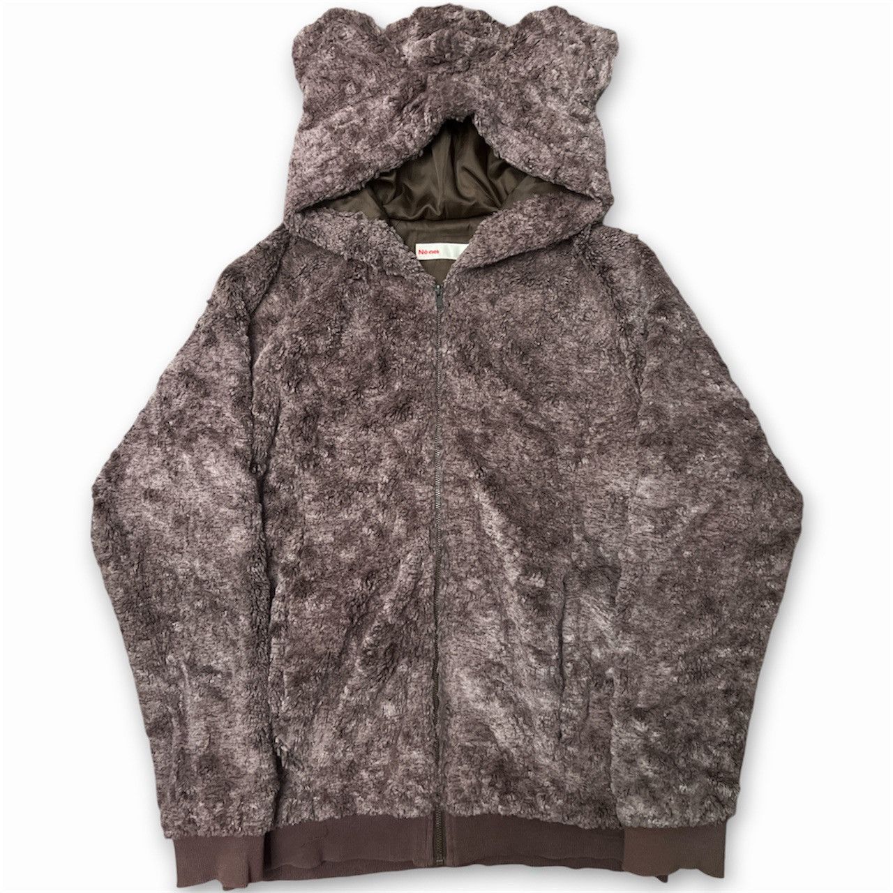 Ne-Net Ne-net Brown Fur Fluffy Bear Ear Hoodie Size US M / EU 48-50 / 2 - 1 Thumbnail