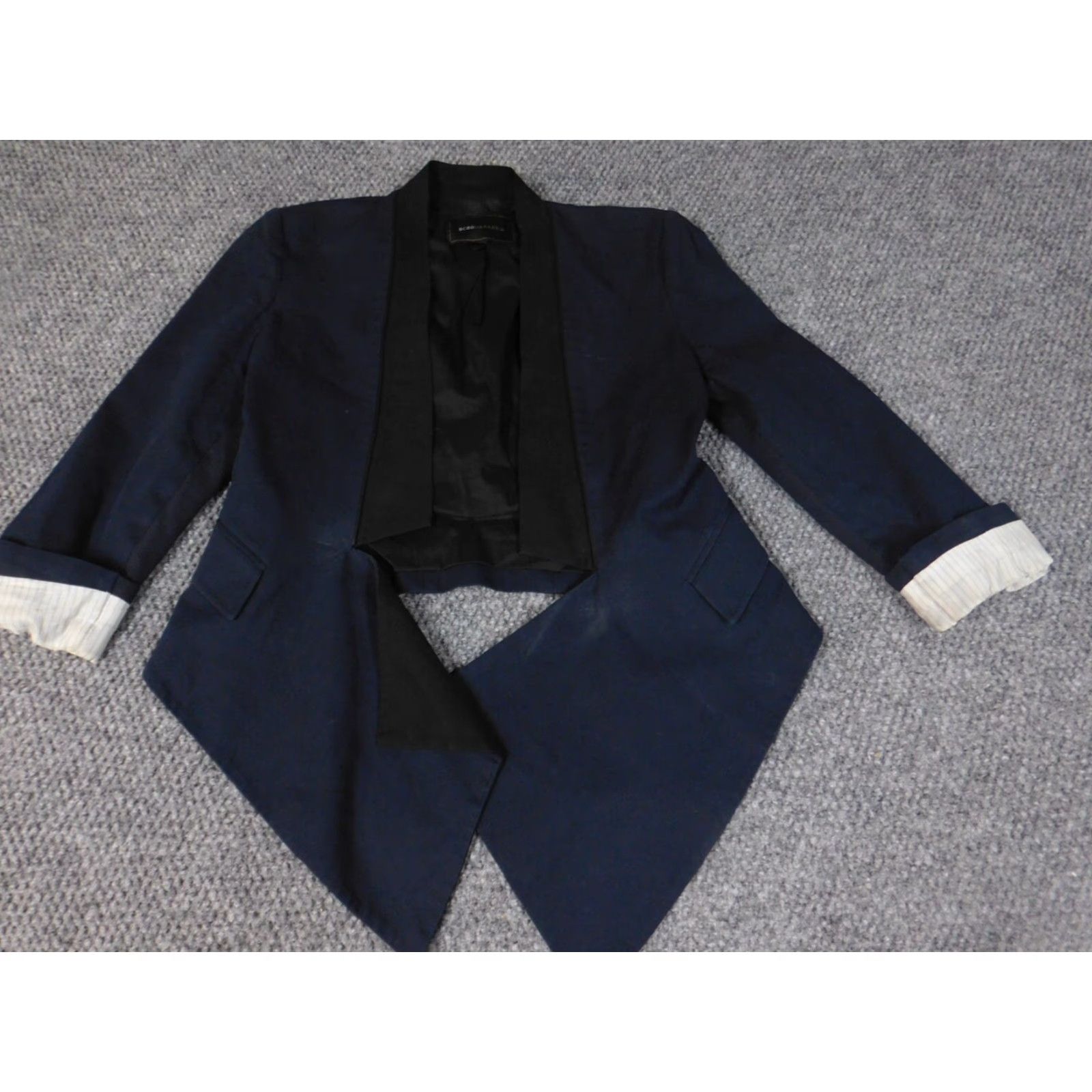 Bcbgmaxazria BCBGMaxazria Womens Jacket 2XS XXS Blue Open Size XXS / US 00 / IT 34 - 3 Thumbnail