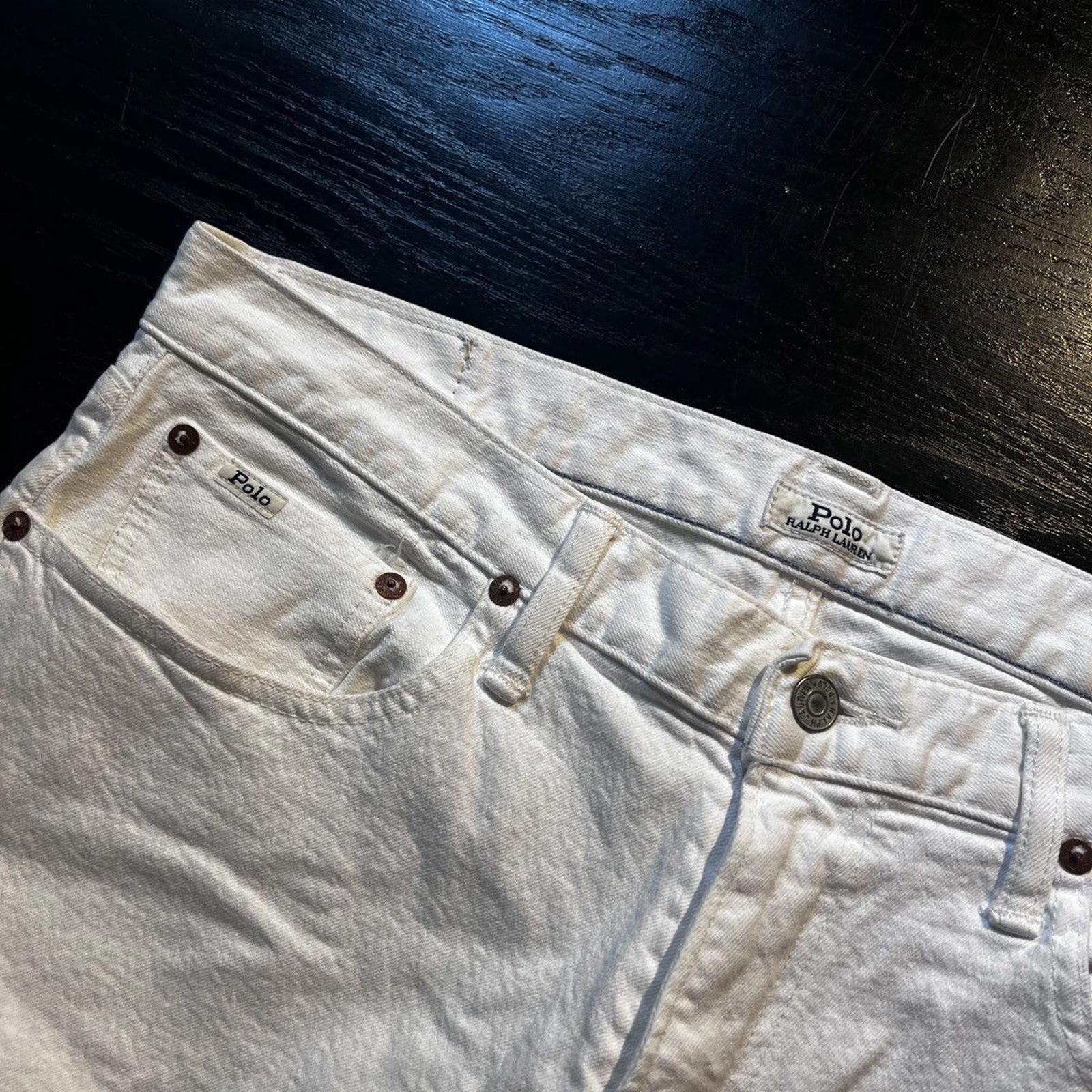 Polo Ralph Lauren × Vintage Vintage White Polo RL Classic Fit Jeans Size US 36 / EU 52 - 3 Thumbnail