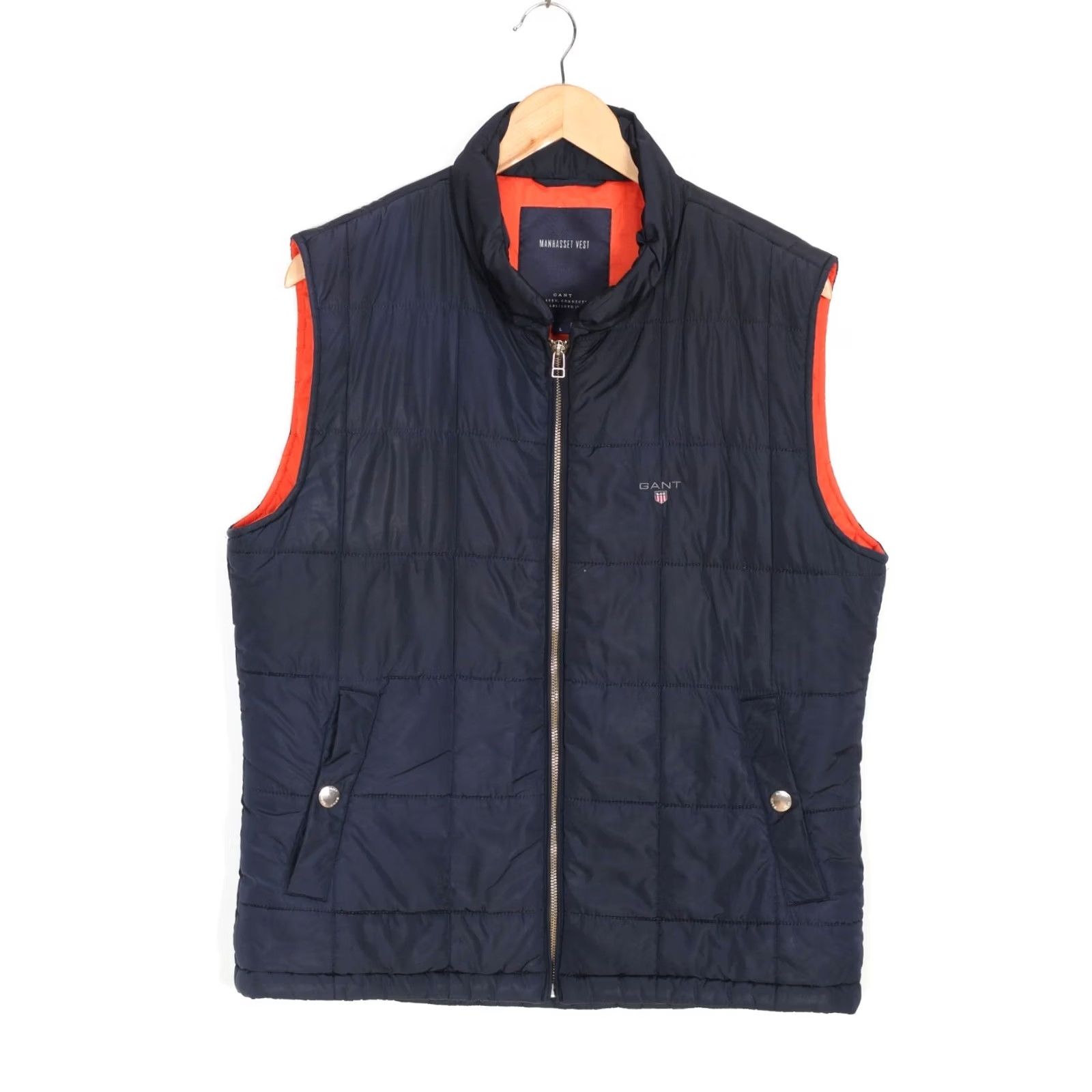 Gant GANT MANHASSET VEST Jacket Gilet Bodywarmer Men Size L MJ6533 Blue Quilted Logo Jacket Mens Size US L / EU 52-54 / 3 - 2 Thumbnail