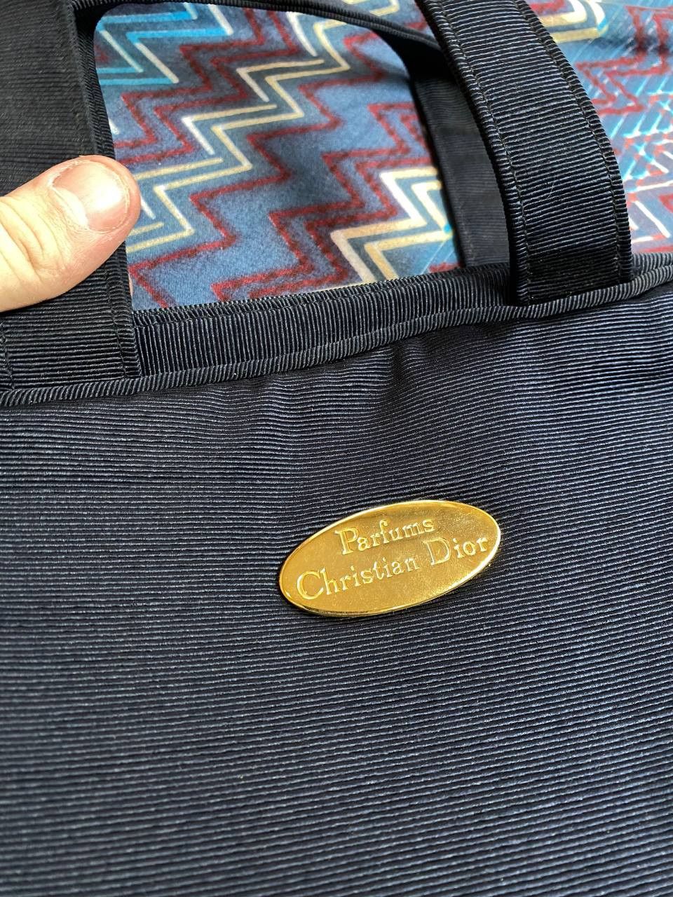 Christian Dior Monsieur Vintage Designer Christian Dior Parfums Hand Velour Bag Size ONE SIZE - 2 Thumbnail