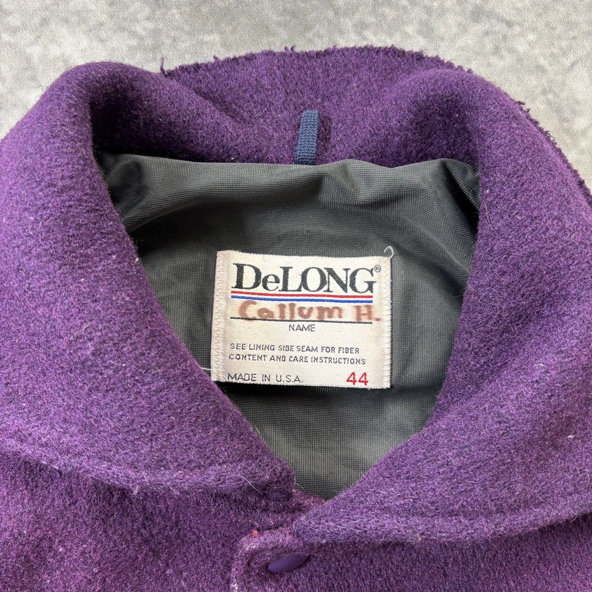 Delong × Vintage 1980s Delong Letterman Vintage Varsity Jacket Wool Bomber Size US S / EU 44-46 / 1 - 6 Thumbnail
