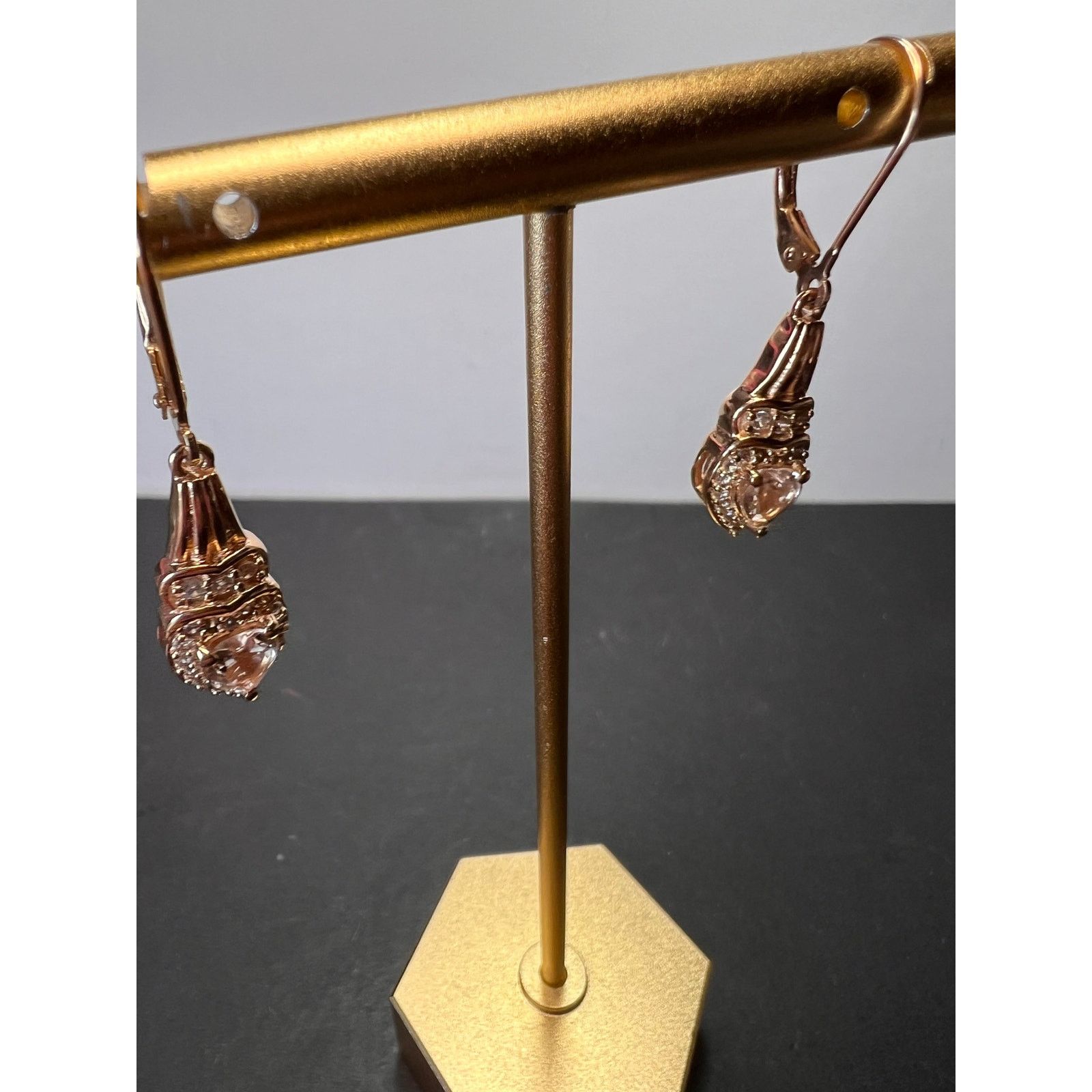 Other Morganite and Zircon rose gold over sterling silver earrings Size ONE SIZE - 4 Thumbnail