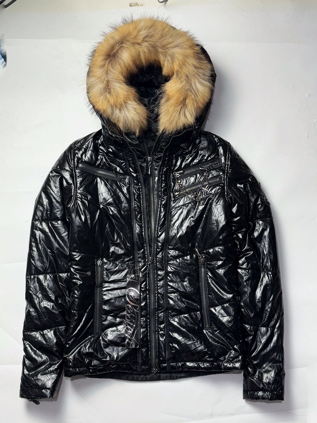 Faux Fur Midas Session Puffer Jacket Double Layers