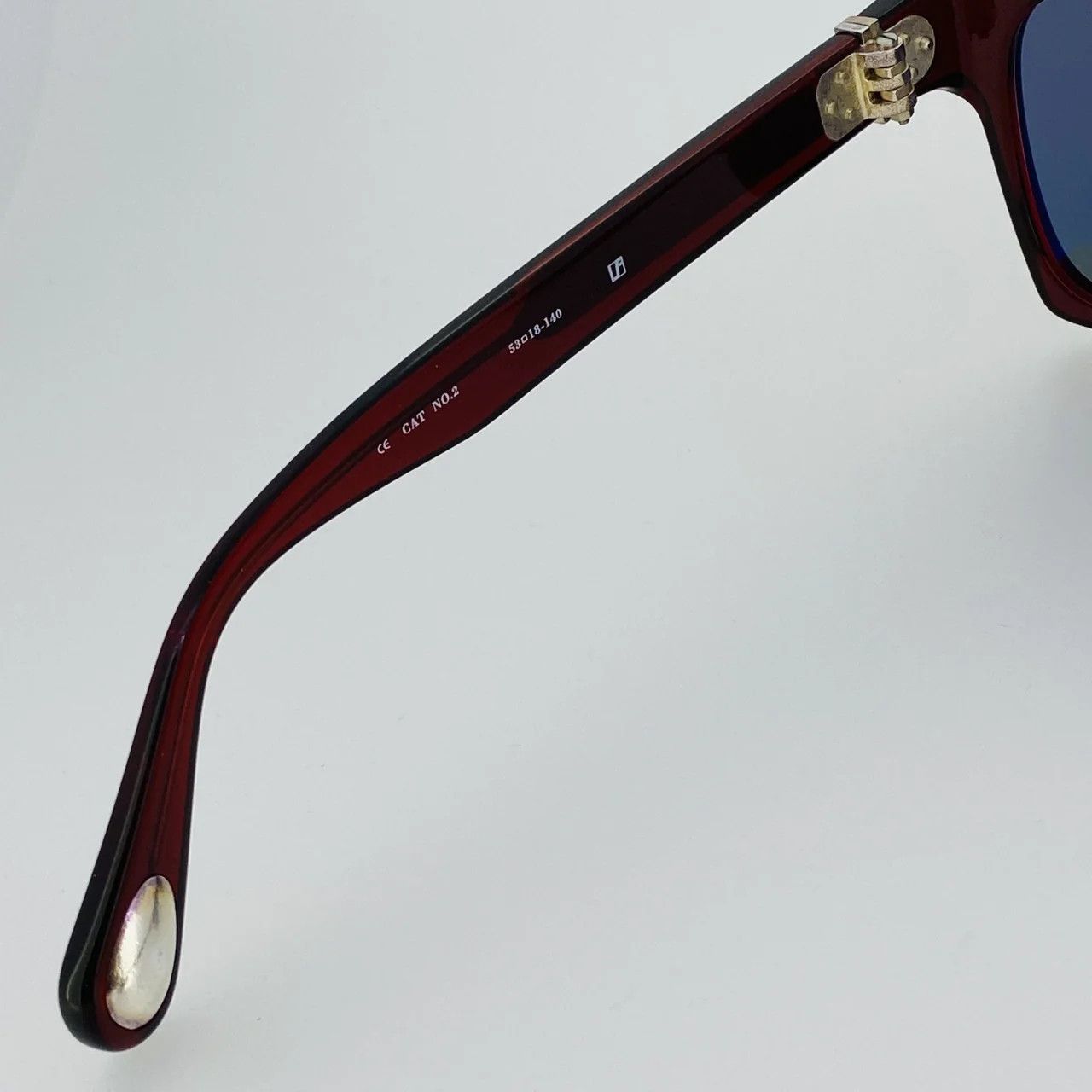 Ann Demeulemeester Ann Demeulemeester Sunglasses D-Frame Bordeaux Red and Blue Size ONE SIZE - 6 Thumbnail