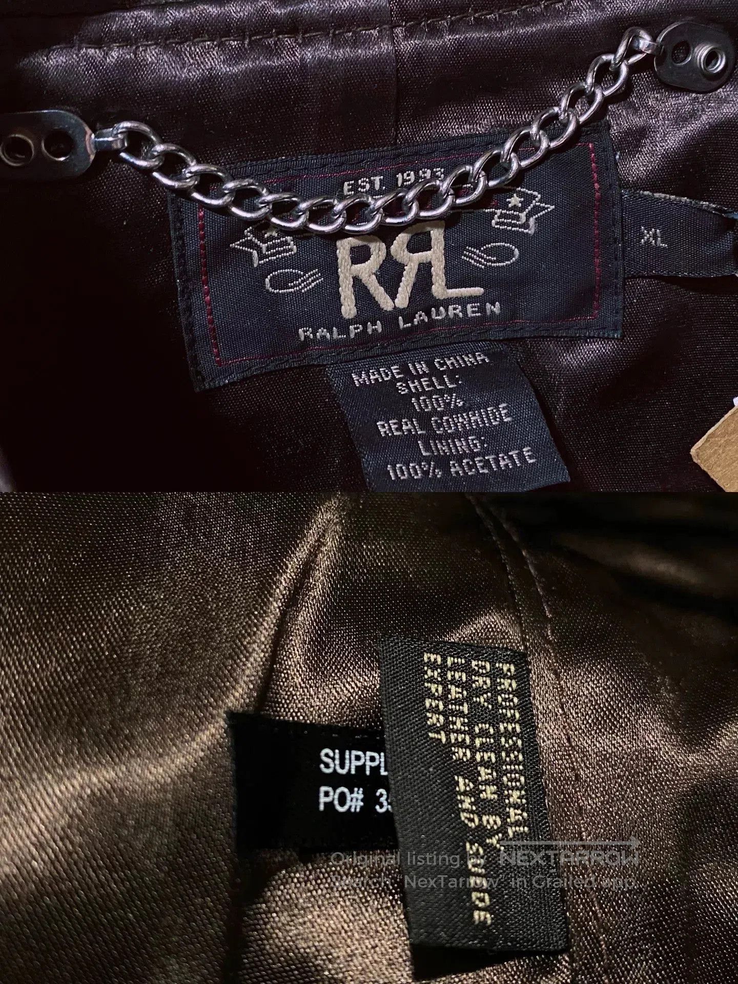 RRL Ralph Lauren vintage Ralph Lauren leather motorcycle jacket. Size US M / EU 48-50 / 2 - 9 Thumbnail