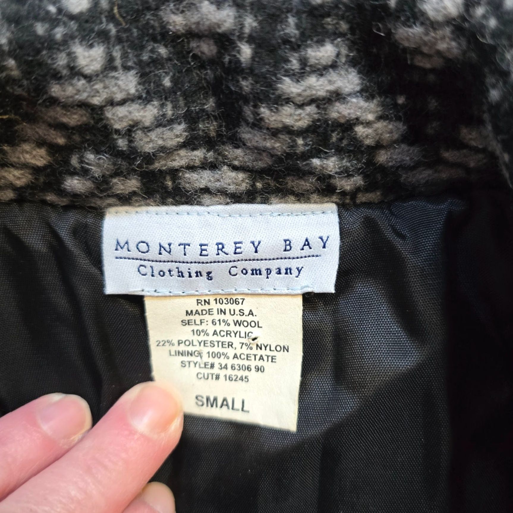 Vintage VINTAGE Monteray Bay Jacket Womens Small Gray Wool Western Shacket Casual Size S / US 4 / IT 40 - 4 Thumbnail