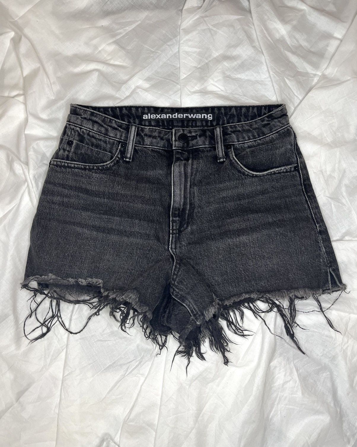 Alexander Wang ⦁ Alexander Wang BITE High Rise Denim Shorts Size 26" / US 2 / IT 38 - 1 Thumbnail
