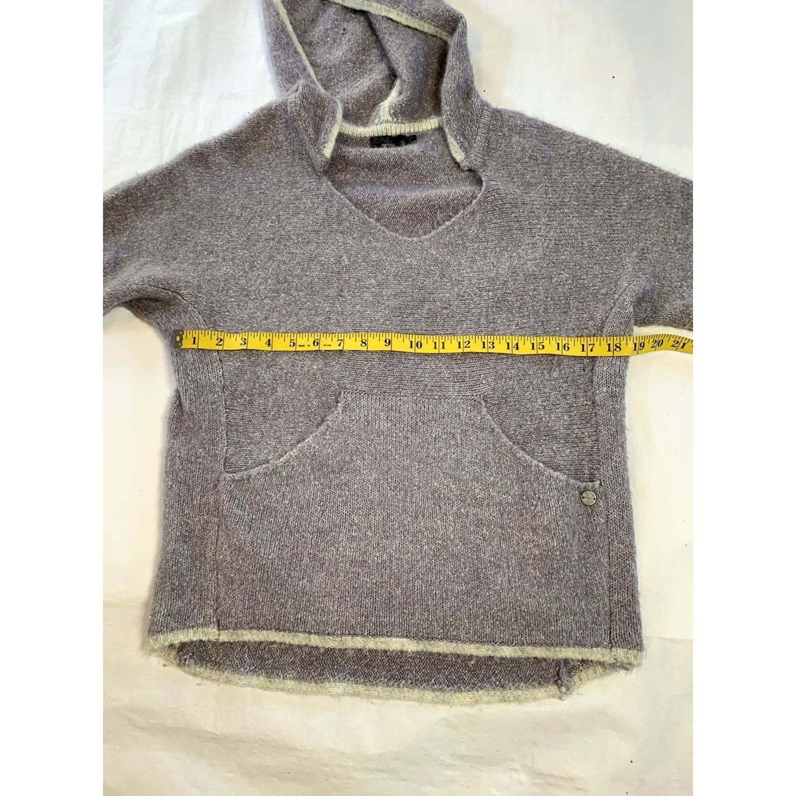 Prana prAna Shine On Sweater Womens XS Purple Hooded Pullover Contrasting Trim Shirt Size S / US 4 / IT 40 - 6 Thumbnail