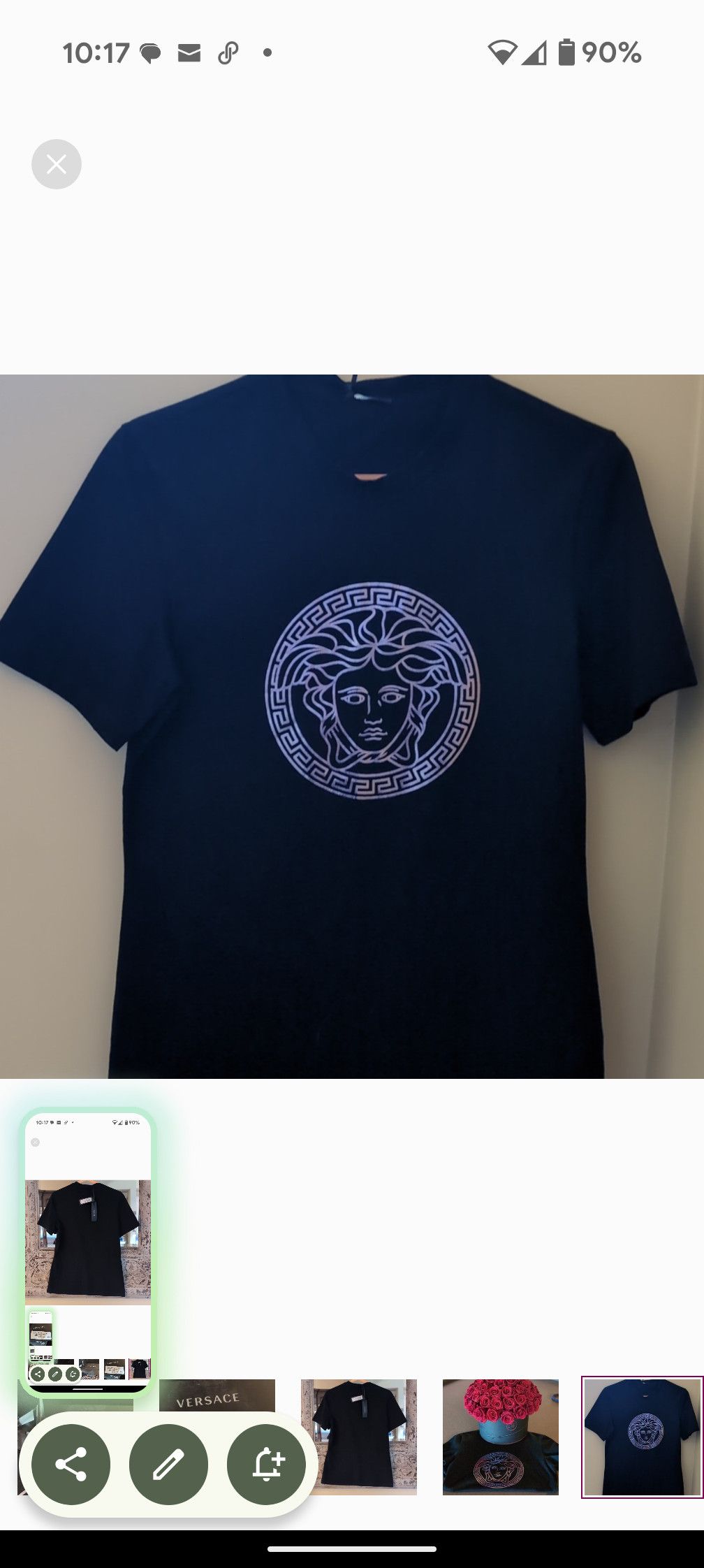 Versace Versace logo women's t shirt Size XS / US 0-2 / IT 36-38 - 7 Thumbnail