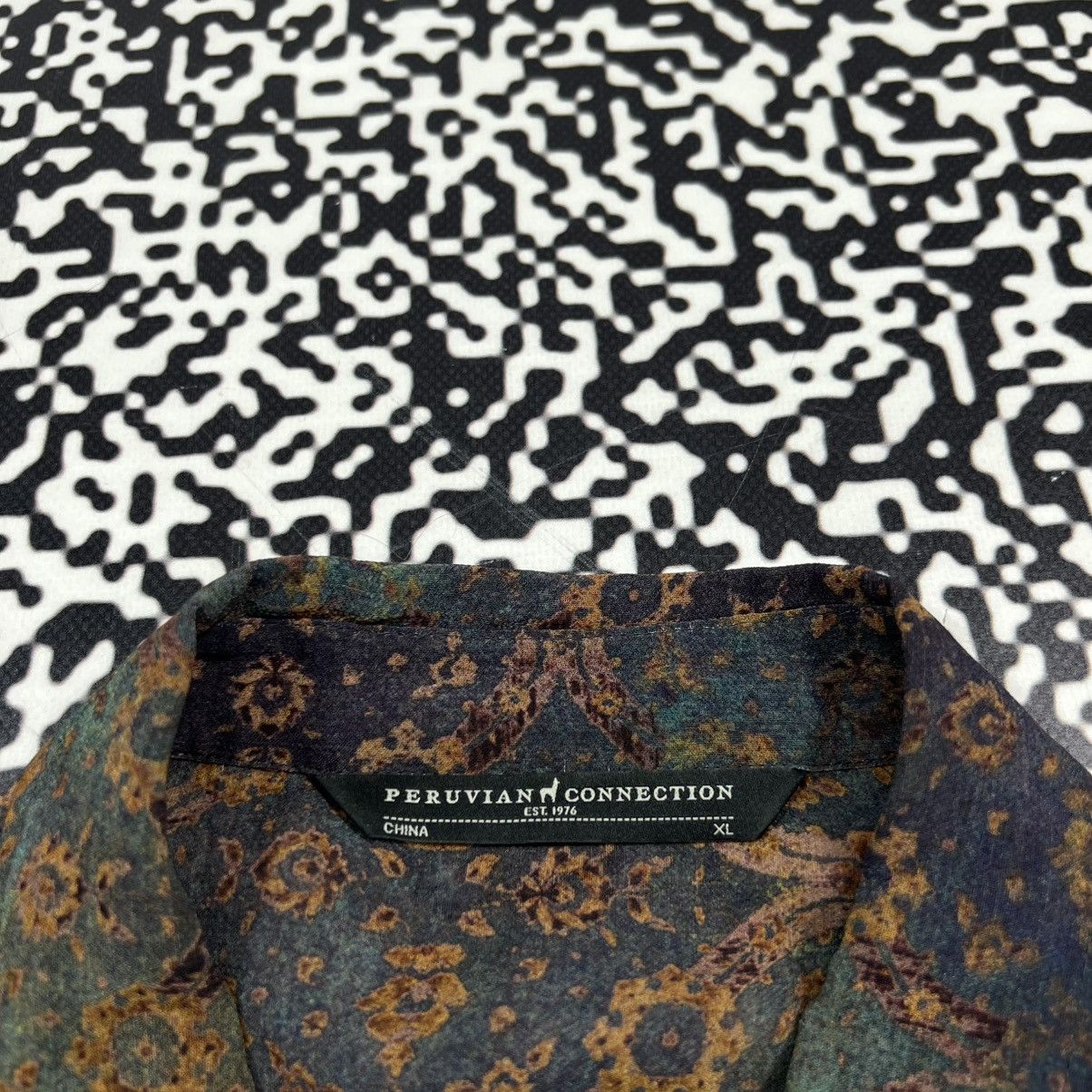 Vintage Vintage Y2K Peruvian Connection Viscose Abstract Retro Shirt Size XL / US 12-14 / IT 48-50 - 19 Thumbnail