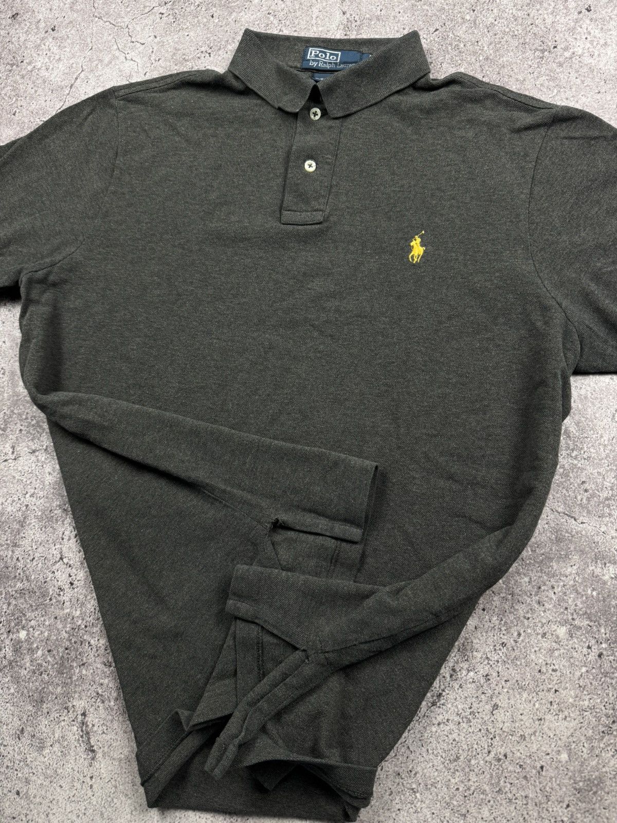 Polo Ralph Lauren Y2K Vintage Polo Ralph Lauren Gray Polos Rugby Shirt Japan Size US L / EU 52-54 / 3 - 2 Thumbnail