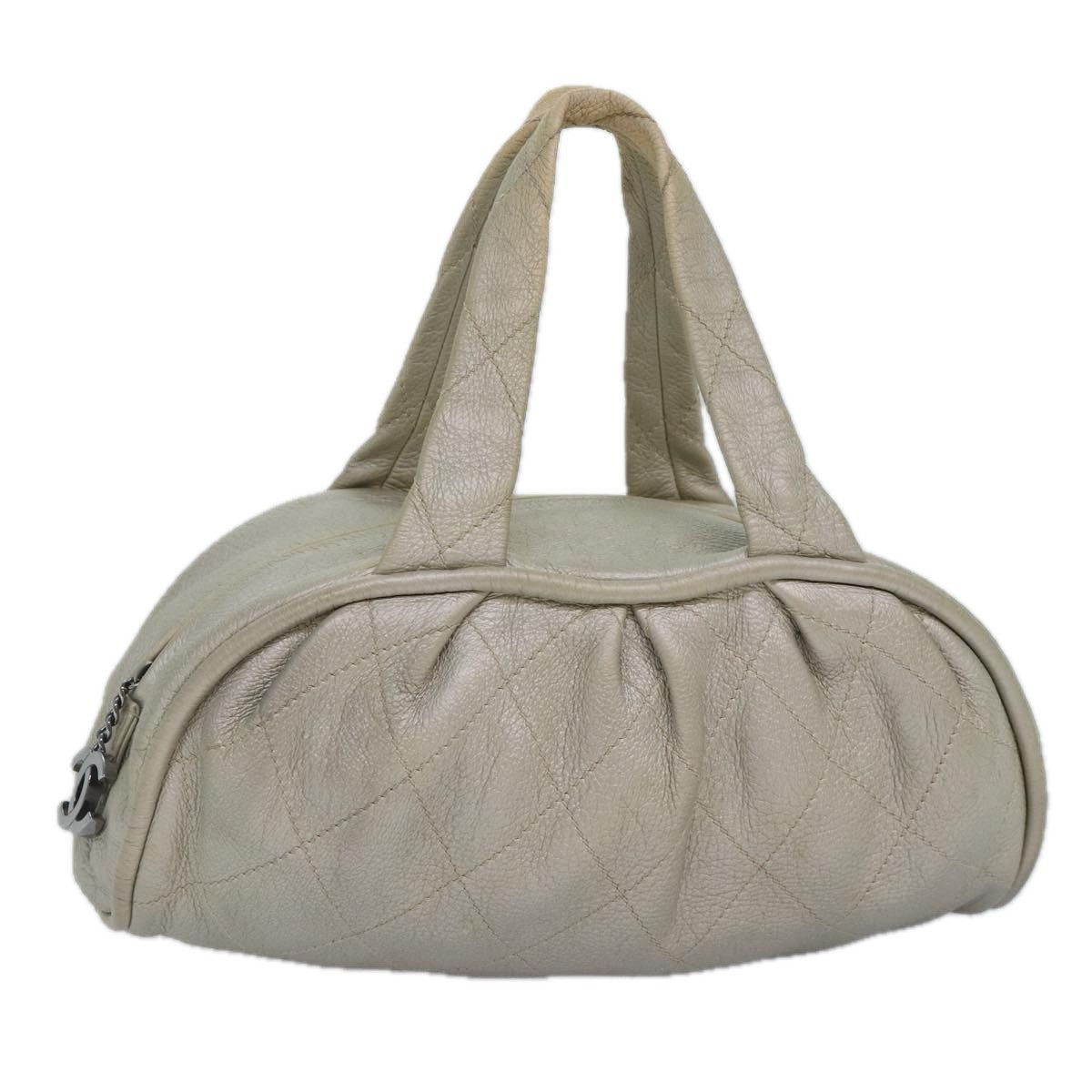 Chanel Matelassé Grey Leather Handbag (Pre-Owned) Size ONE SIZE - 1 Thumbnail