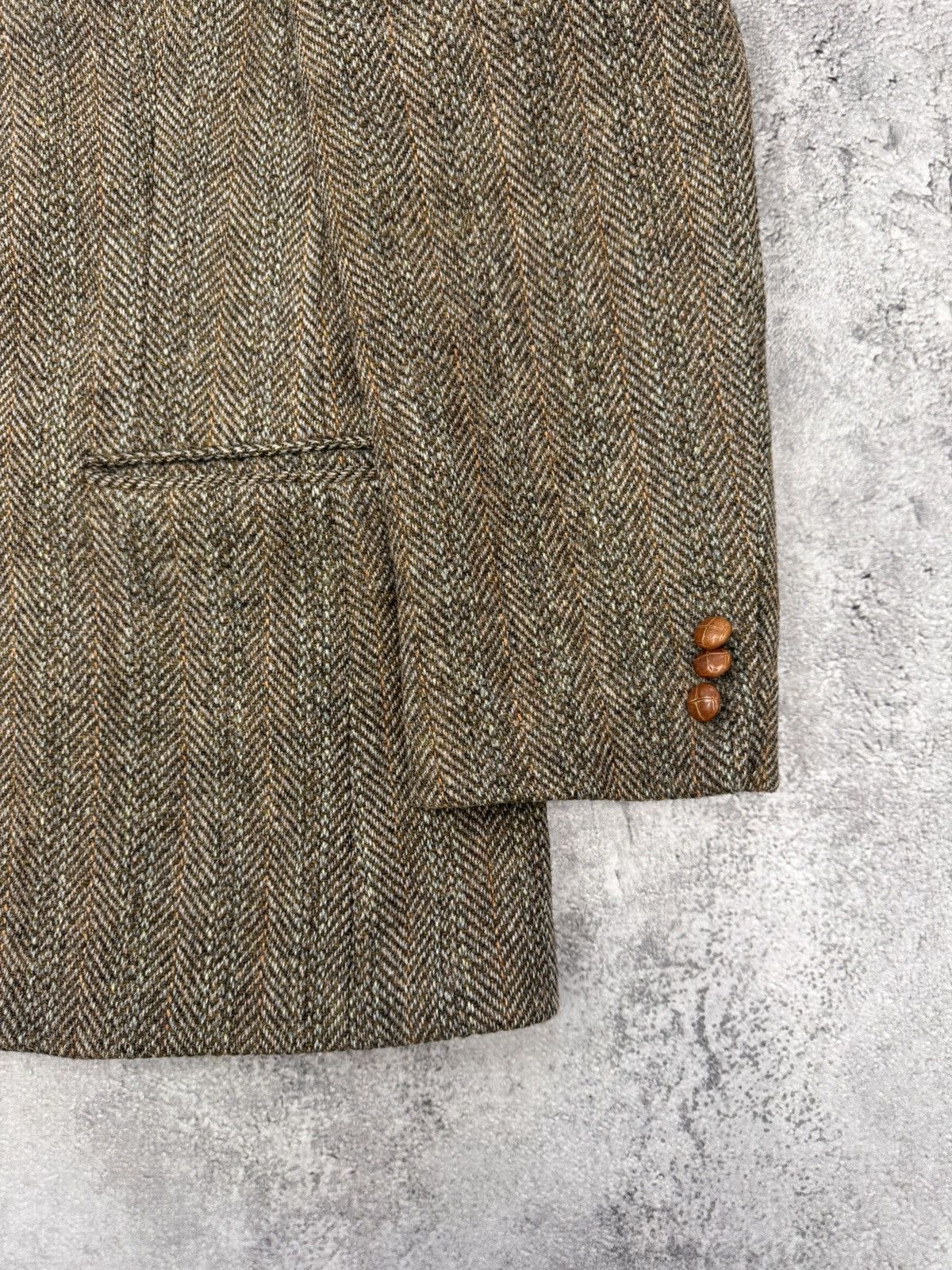 Harris Tweed Harris Tweed Men Wool Blazer Brown Classic Size XL Size 42L - 2 Thumbnail