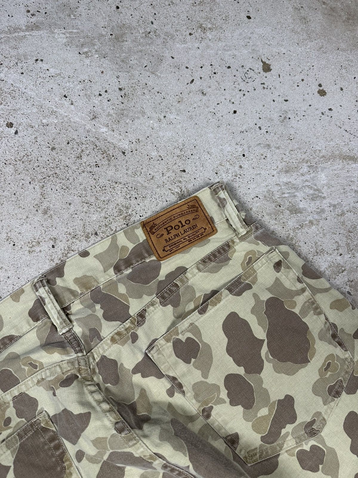 Polo Ralph Lauren Vintage Y2K Polo Ralph Lauren Beige Camo Denim Pants Jeans Size US 35 - 17 Thumbnail