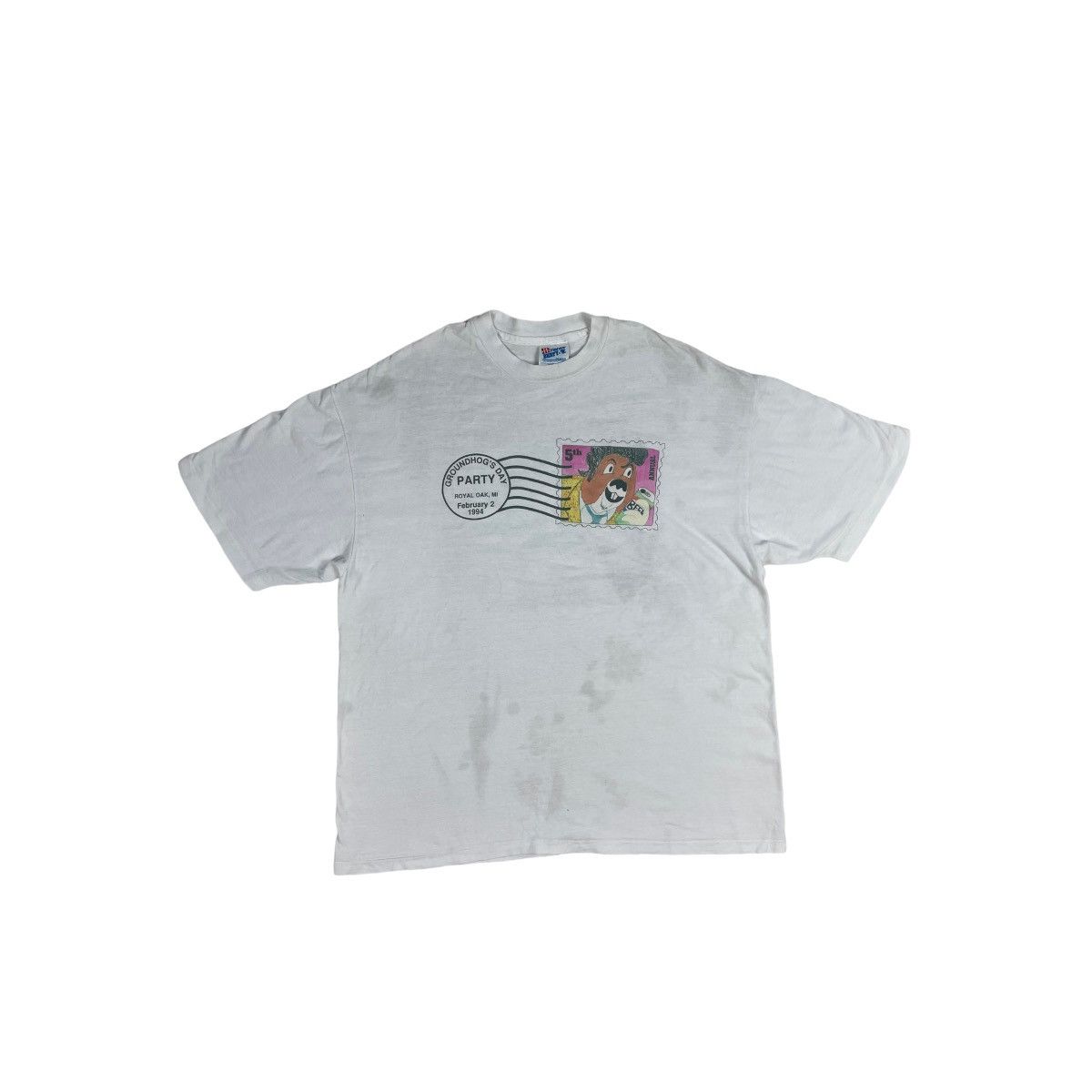 Hanes 🔥LAST PRICE🔥 VTG 1994 Groundhog Days Characters Duel Tee Size US XL / EU 56 / 4 - 2 Thumbnail