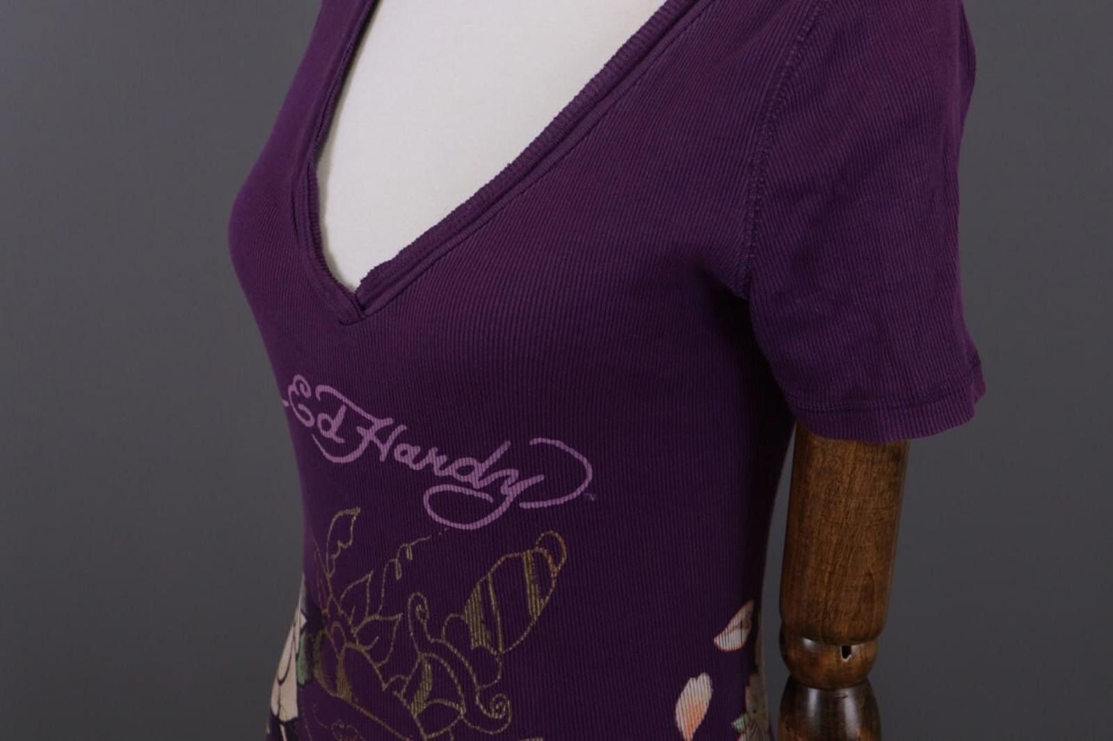 Ed Hardy Ed Hardy by Christian Audigier Purple Tunic Shirt Size M Size S / US 4 / IT 40 - 8 Thumbnail