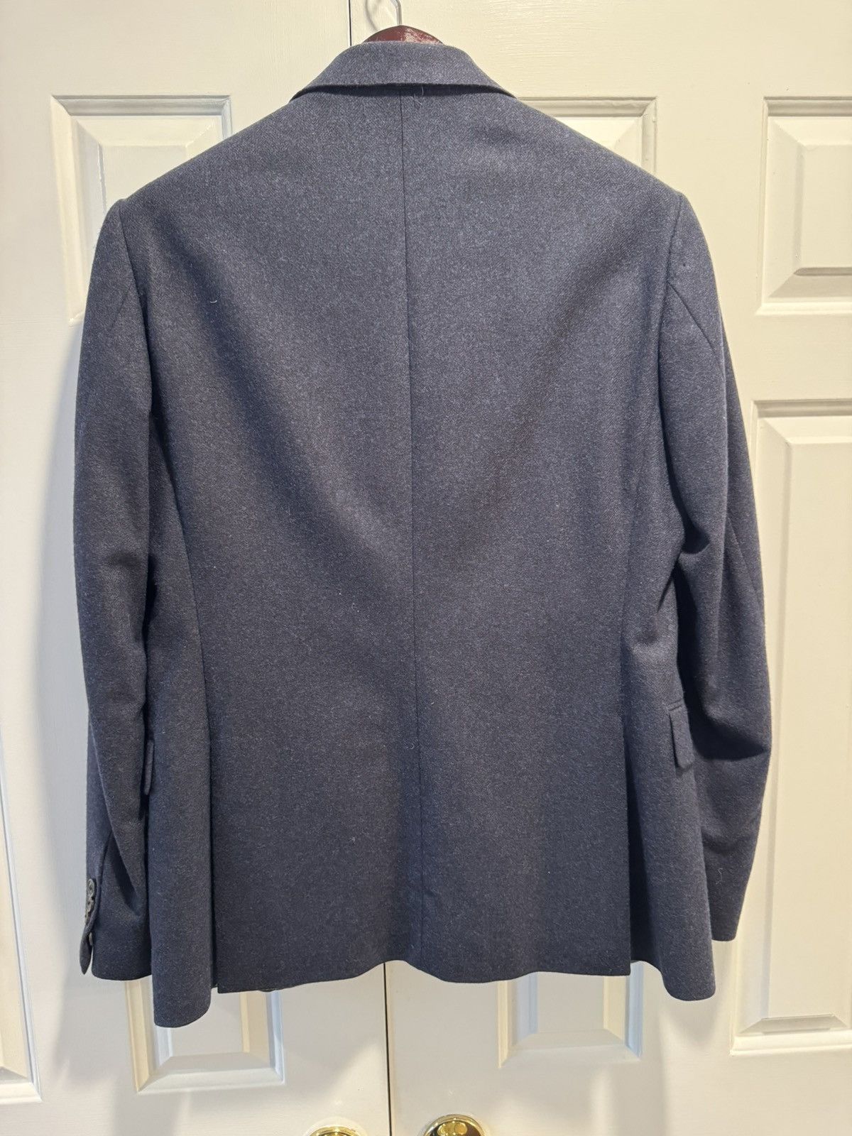 Gant GANT Slim Fit Herringbone Wool Blend Navy Blazer Size 40R - 2 Thumbnail