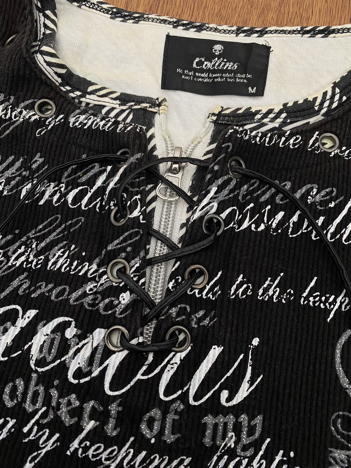 If Six Was Nine Collins poem laces up sleeveless Size US M / EU 48-50 / 2 - 3 Thumbnail