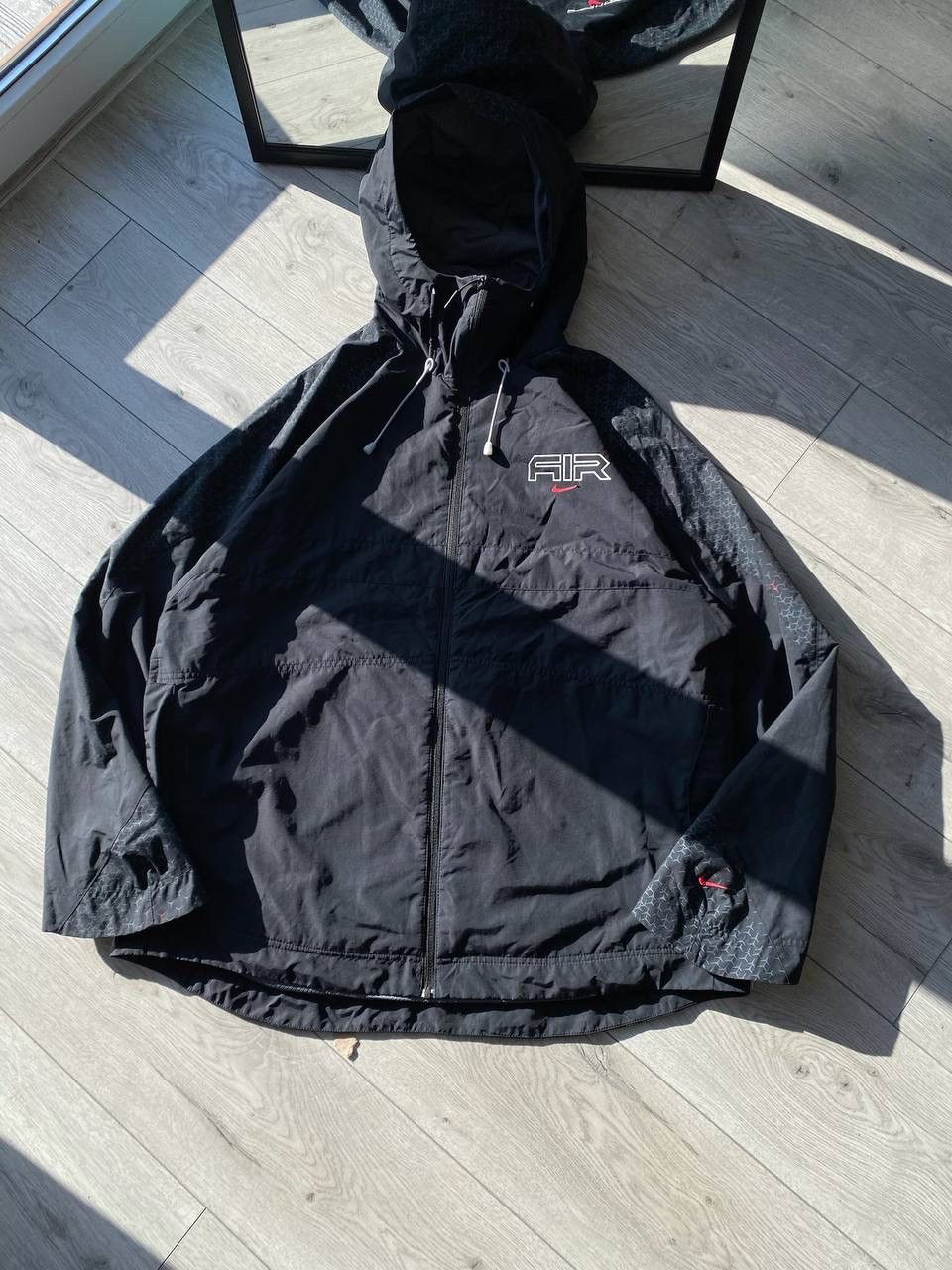 Nike × Vintage Vintage Nike Swoosh Black Nylon Jacket Y2K XL Size US XL / EU 56 / 4 - 5 Thumbnail