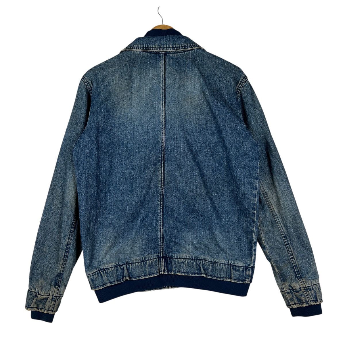 Japanese Brand 🔥 BREATH MINT NUMBER NINE DYED DENIM BOMBER JACKET Size US M / EU 48-50 / 2 - 2 Thumbnail