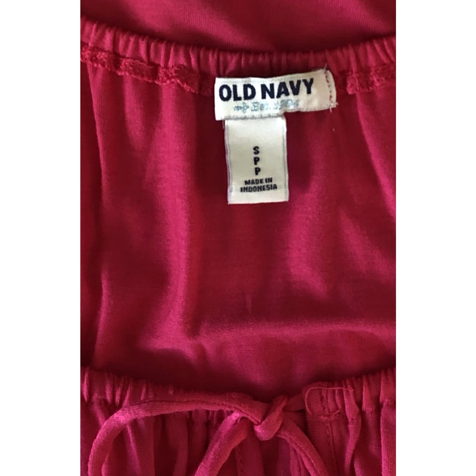 Old Navy Old Navy Top Women S Pink Off Shoulder Keyhole Neck ShortSleeve Tie Peasant Fairy Boho Size S / US 4 / IT 40 - 4 Thumbnail