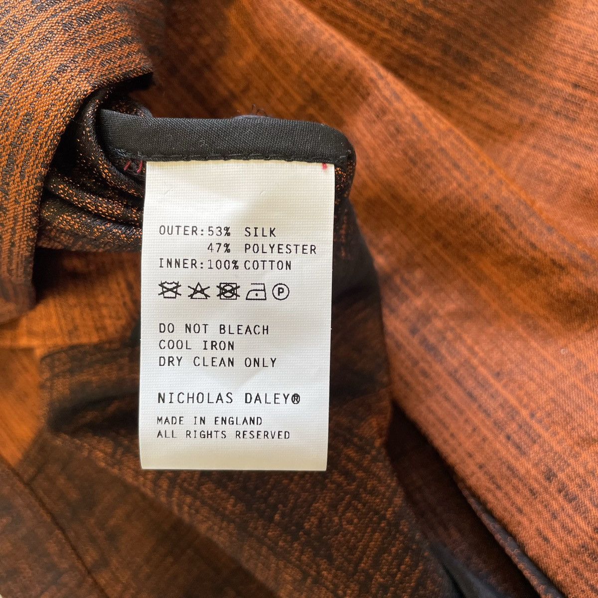 Nicholas Daley Sample Orange / Black Silk Utility Shirt Size US M / EU 48-50 / 2 - 9 Thumbnail