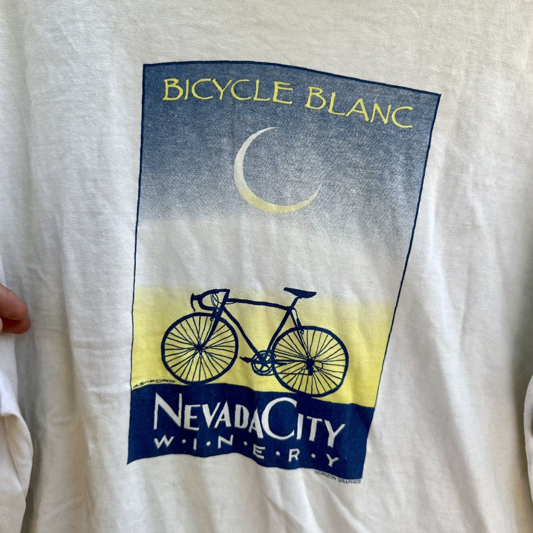Vintage VINTAGE 1980s Nevada City Winery Bicycle T-shirt XXL Size US XXL / EU 58 / 5 - 4 Thumbnail