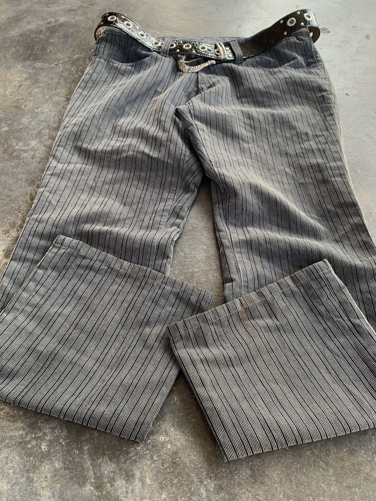 Tornado Mart VINTAGE TORNADO MART STRIPED FLARE PANTS Size US 32 / EU 48 - 8 Thumbnail