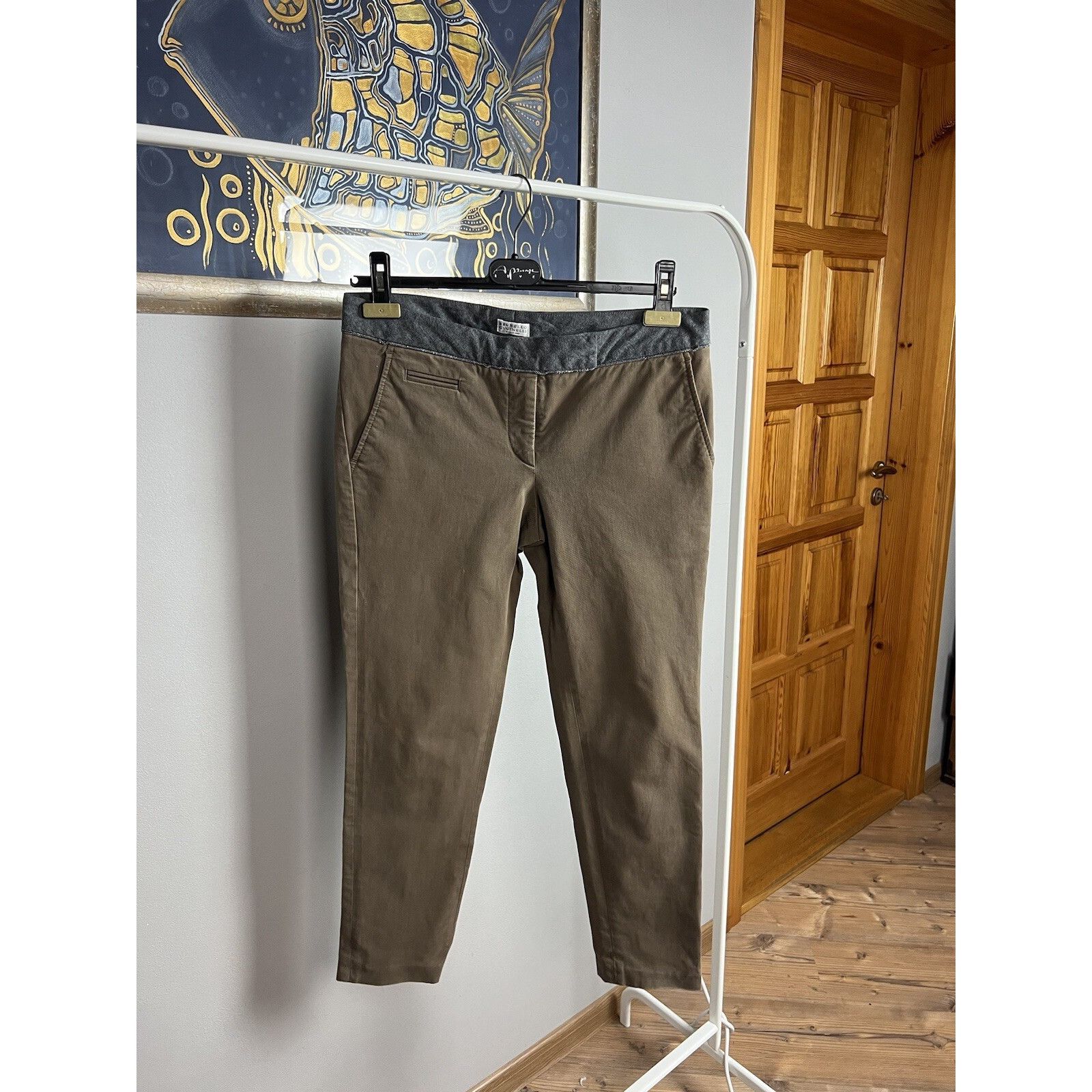 Brunello Cucinelli Brunello Cucinelli Brown Cropped Skinny Pants Size IT 42 US Size 28" / US 6 / IT 42 - 3 Thumbnail