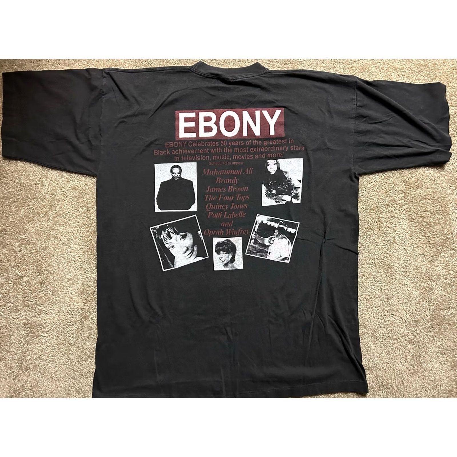 Vintage VTG Celebrate The Dream 50 Years Of Ebony Mens T Shirt XL Black 90s Dream History Culture Short Sleeve Single Stitch Size US XL / EU 56 / 4 - 2 Thumbnail