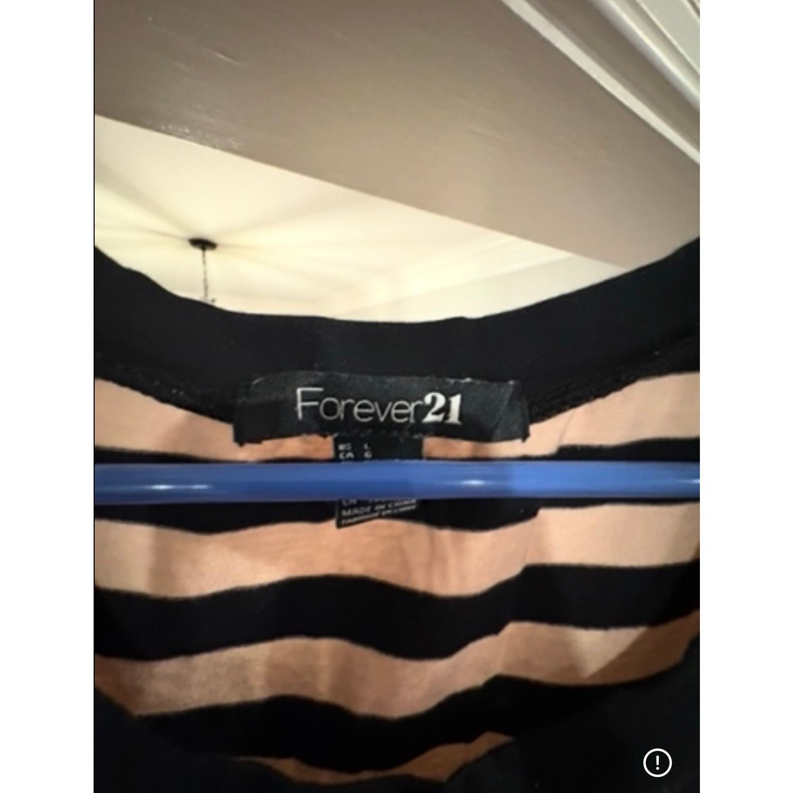 Forever 21 Forever 21 Women’s Large Striped Short Sleeve Dress Size L / US 10 / IT 46 - 3 Thumbnail