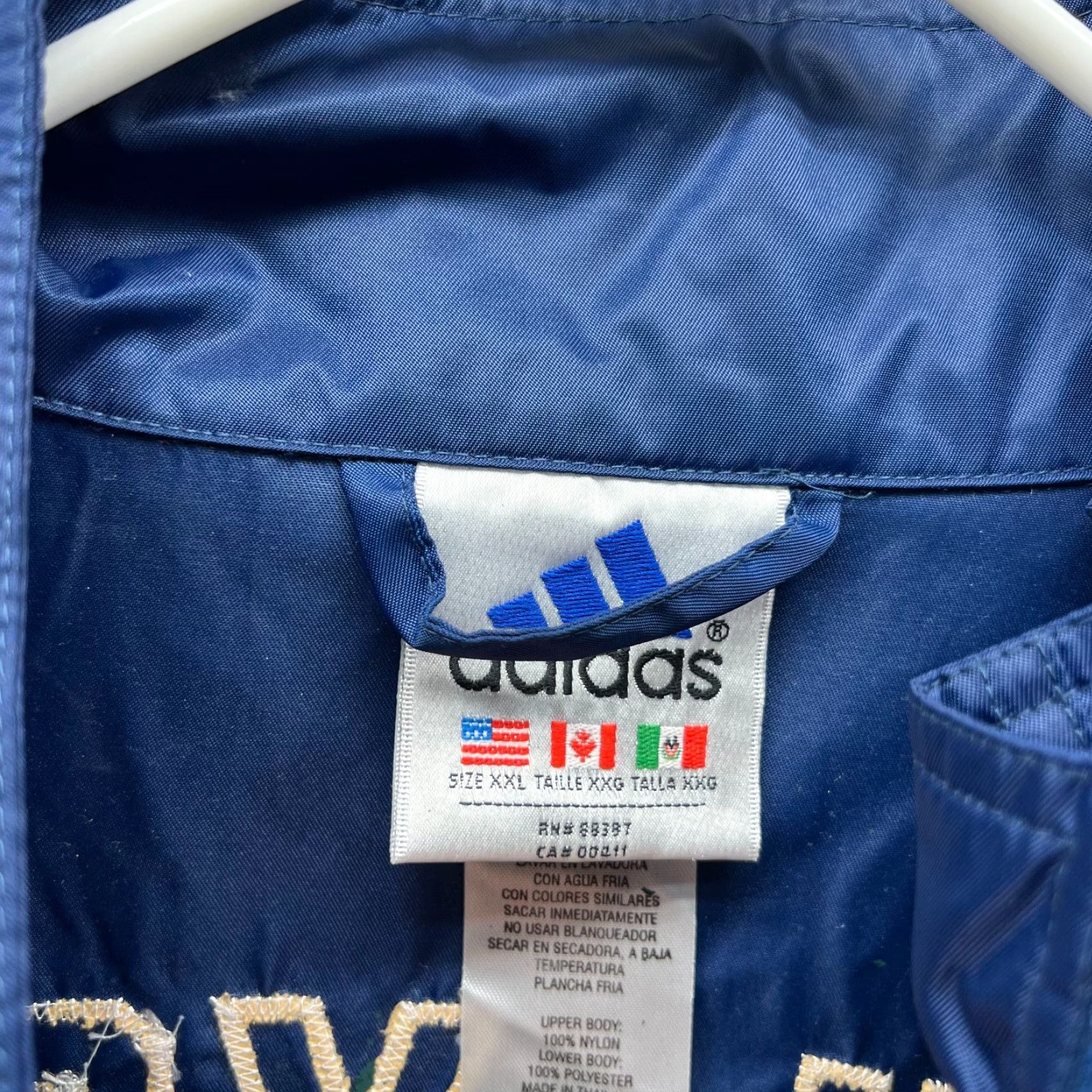 Adidas adidas Jacket Windbreaker Nylon Blue 2XL Mens Zip 1/2 Vintage? No Size US XXL / EU 58 / 5 - 2 Thumbnail