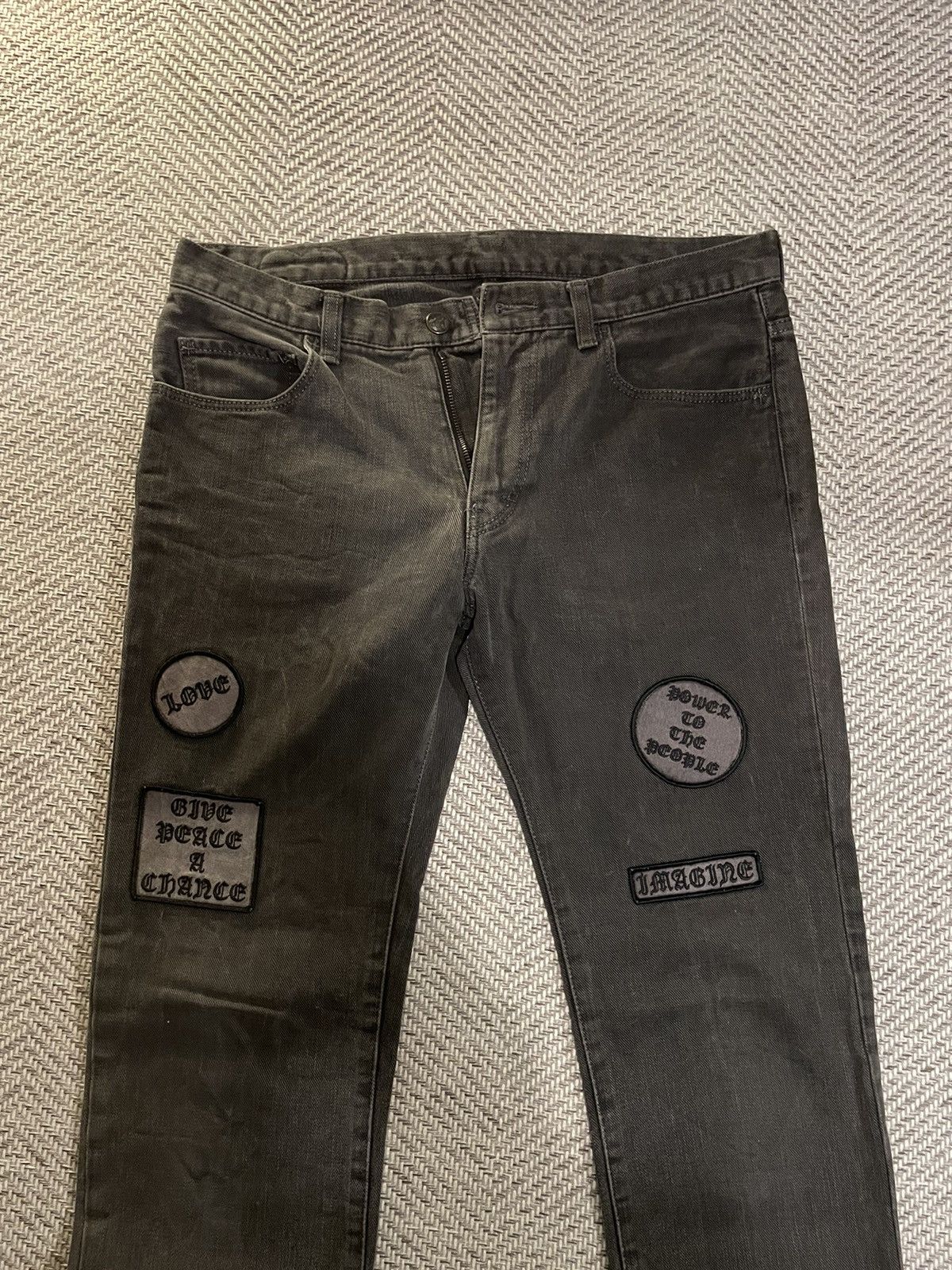 Number (N)ine NUMBER NINE ARCHIVE 04AW DENIM PANTS GIVE PEACE A