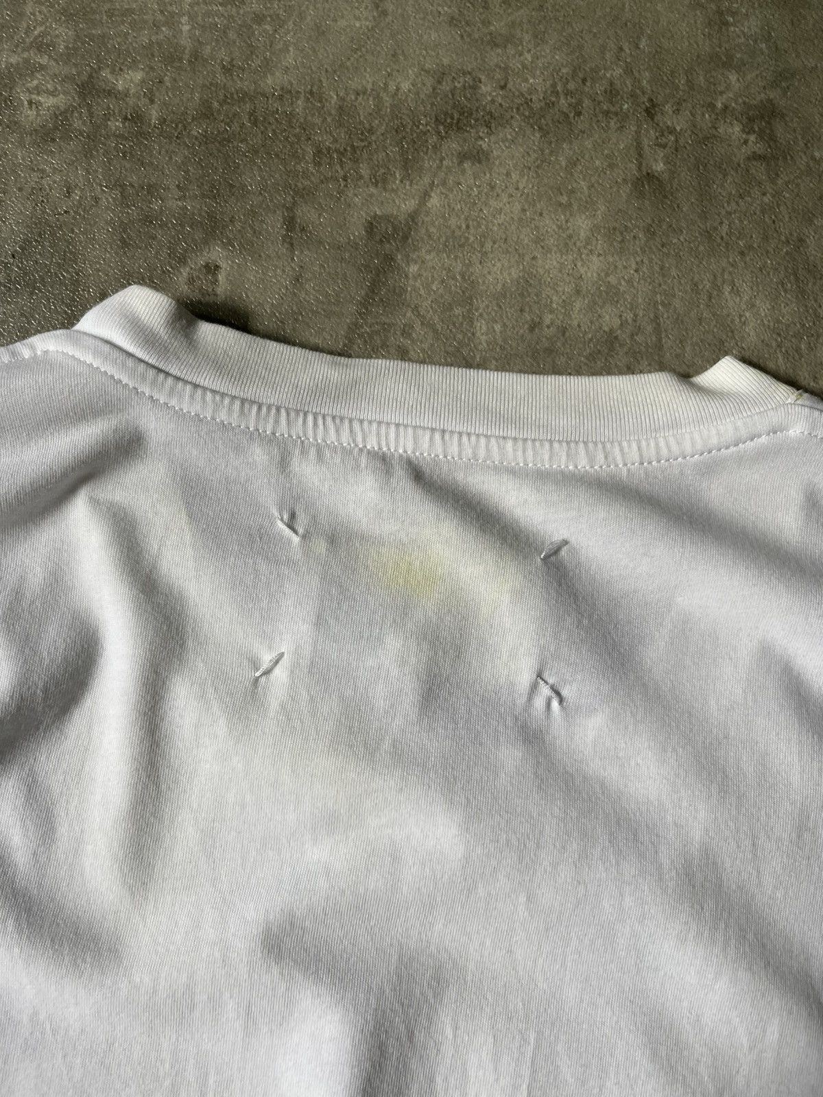 Maison Margiela Maison Margiela A/W 20 white T-shirt yellow stripe Size US M / EU 48-50 / 2 - 8 Thumbnail