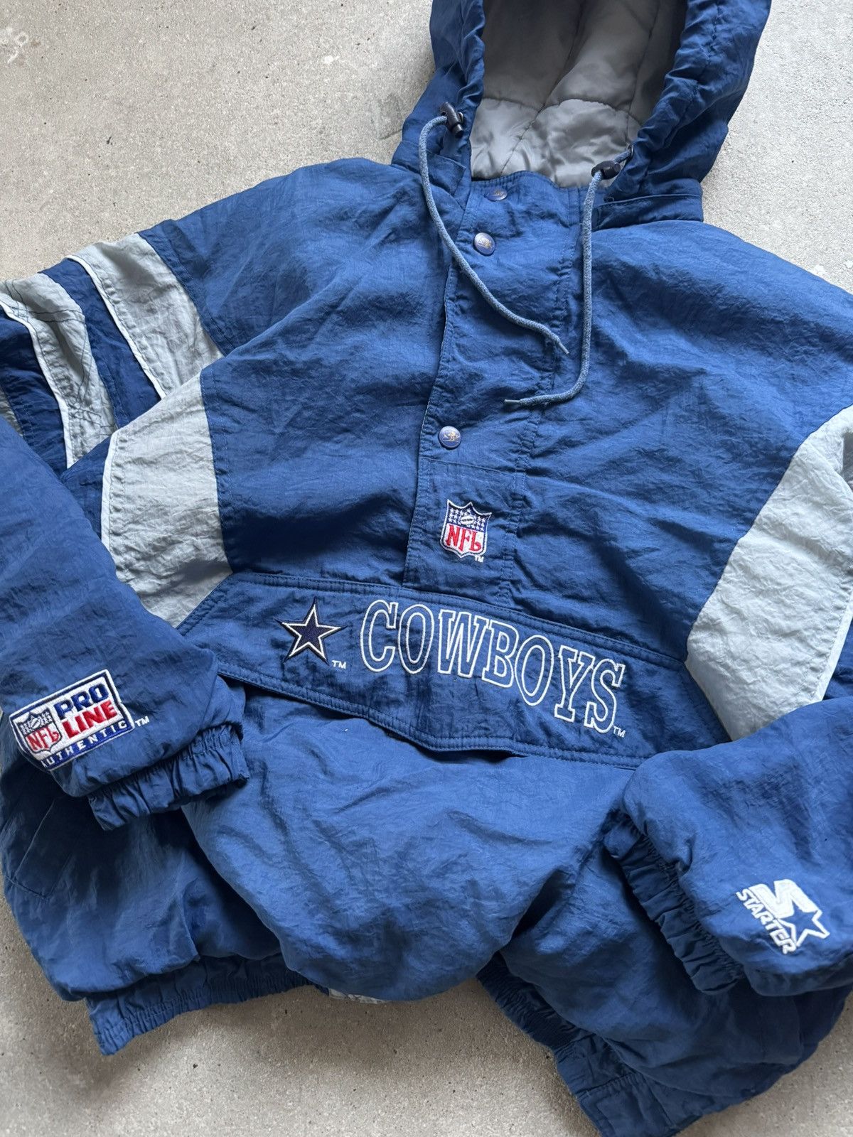 NFL 90s Vintage NFL COWBOYS rare Anorac Warm Jacket Size US XL / EU 56 / 4 - 12 Thumbnail